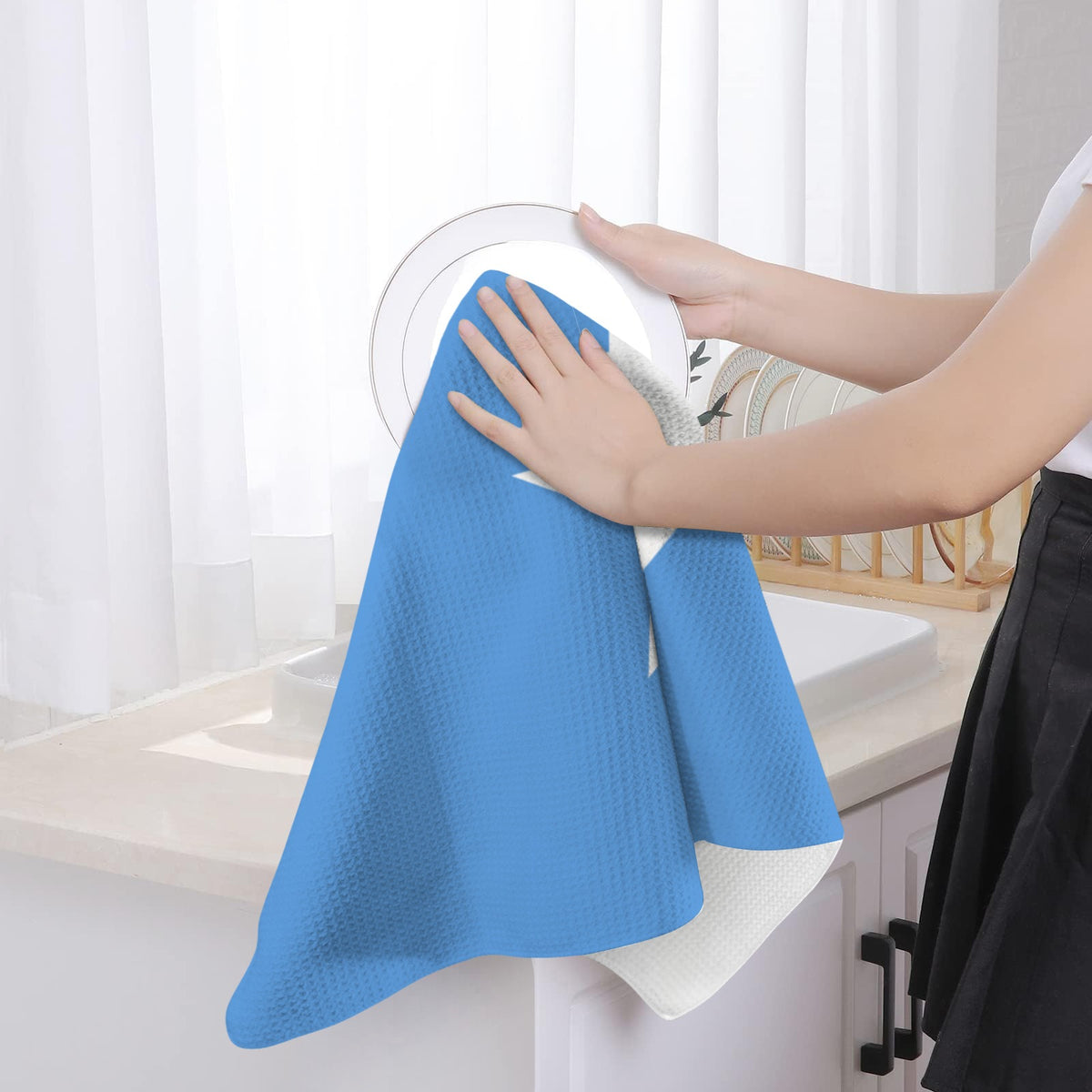 Somalia Flag Inspired Kitchen Towel 40X60cm (Pack of 2) | Printed In the USA