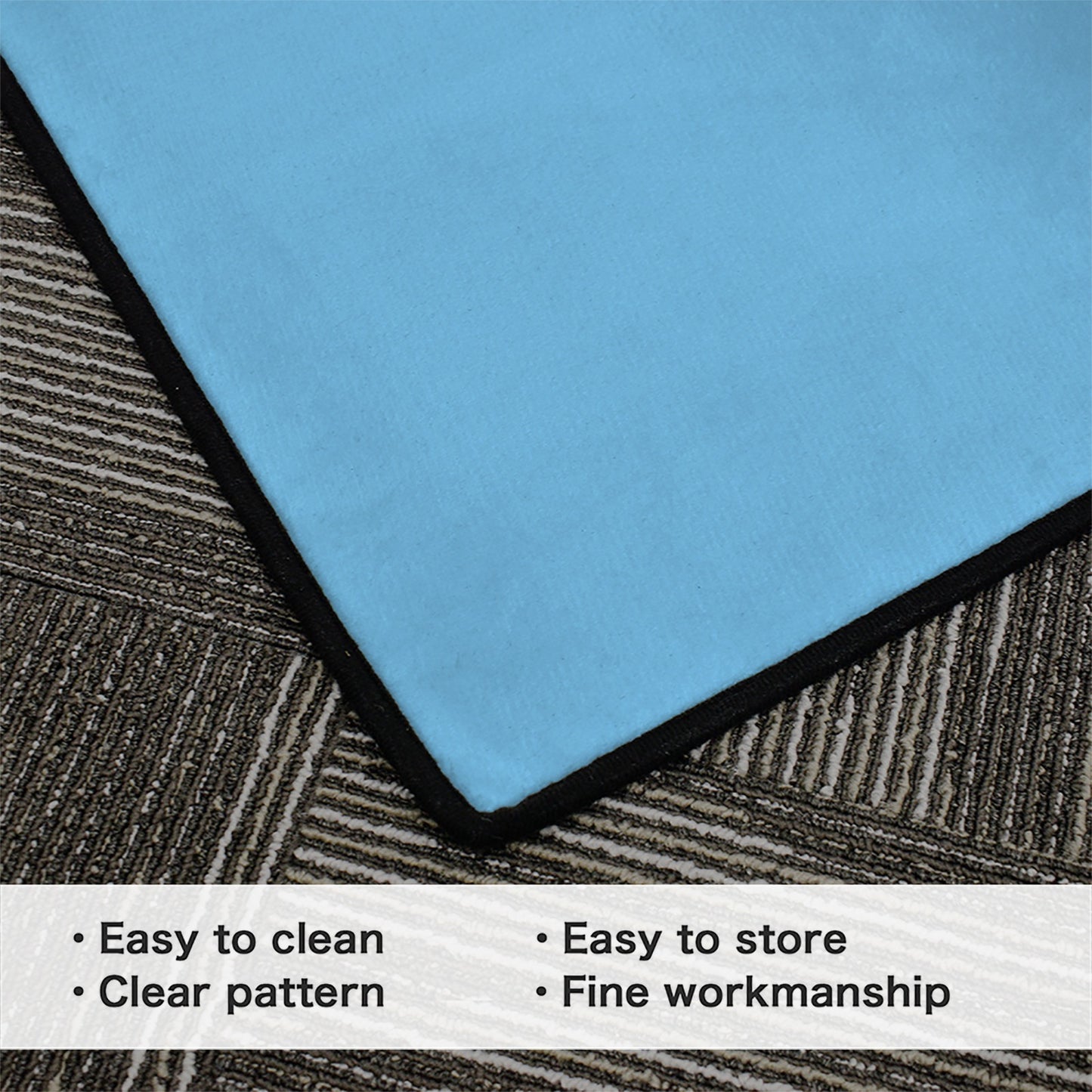 Fiji Flag Inspired 84x60 Inch Area Rug with Black Binding (Made in the USA)