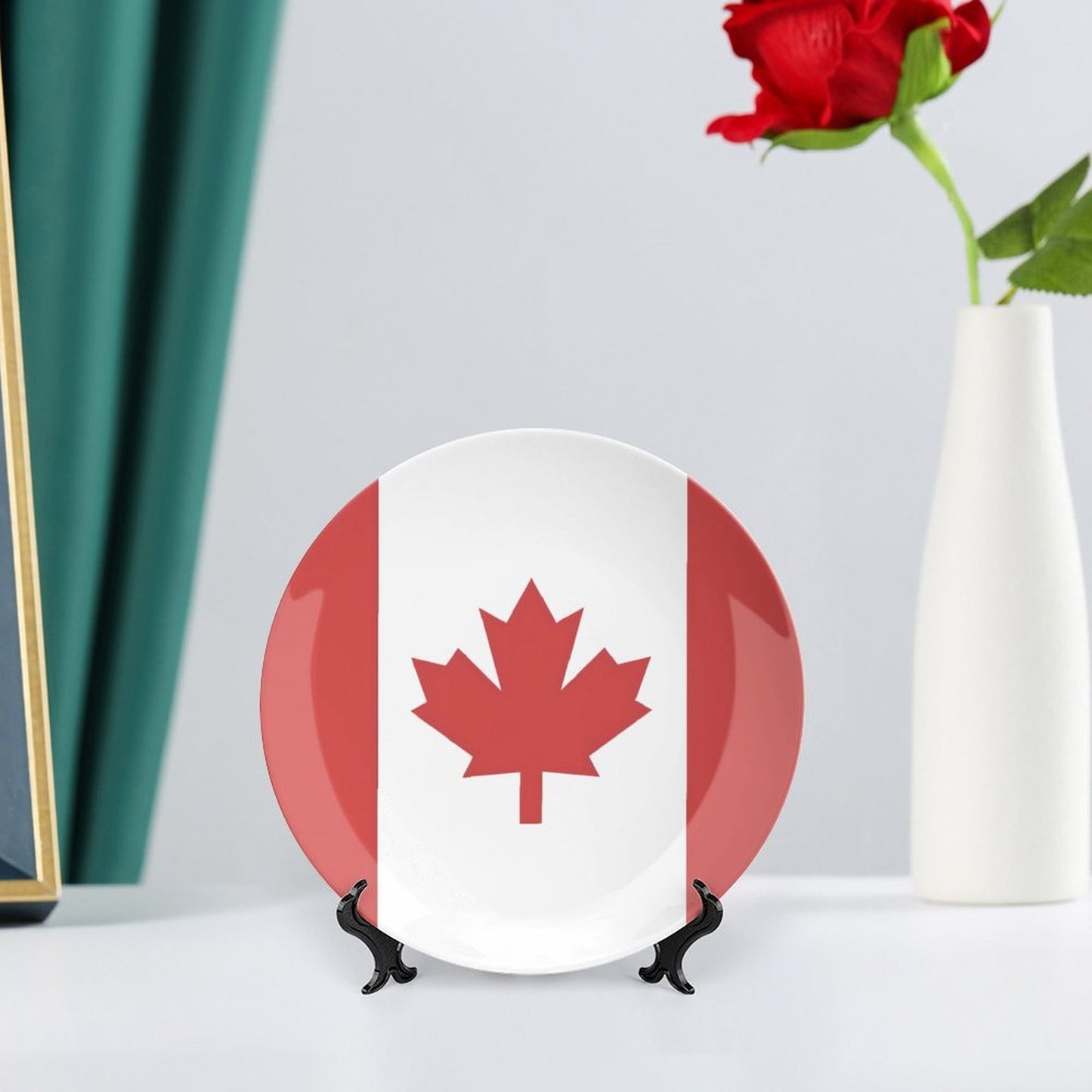 Canada Flag Inspired Bone China Decorative Plate