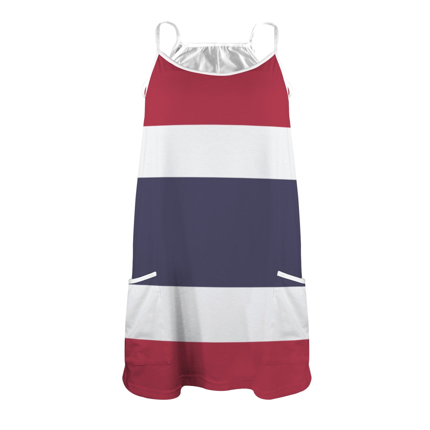 Thailand Flag Inspired Women's Double-Layered Camisole Dress