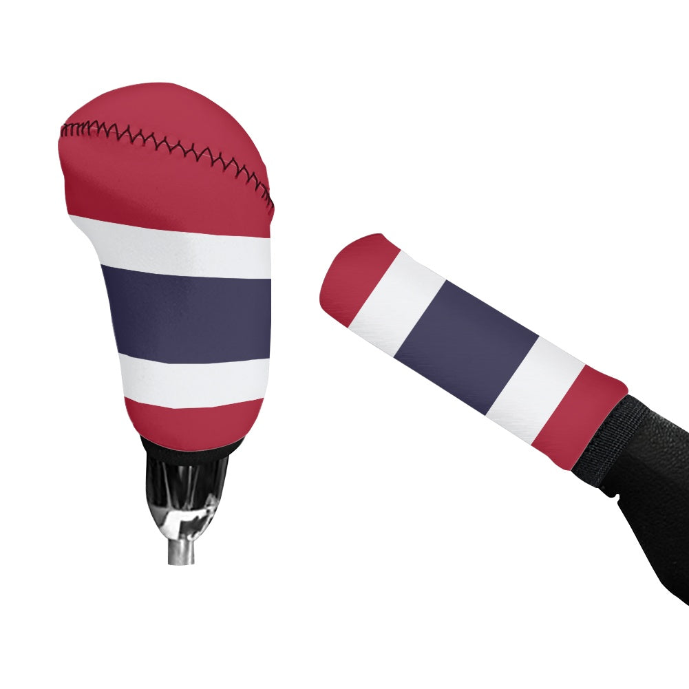 Thailand Flag Inspired Gear Lever Cover+Hand Brake Cover