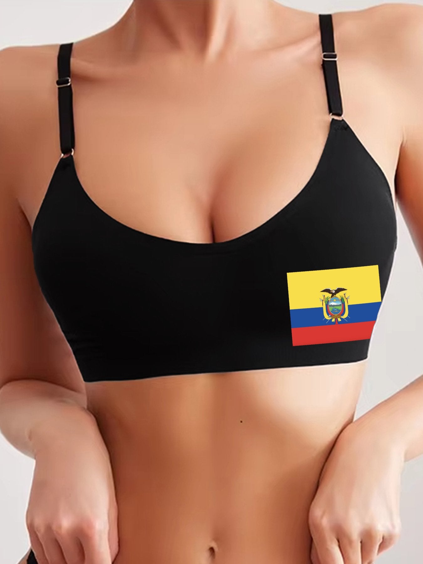 Ecuador Flag Women's Seamless Bra | Ships from USA