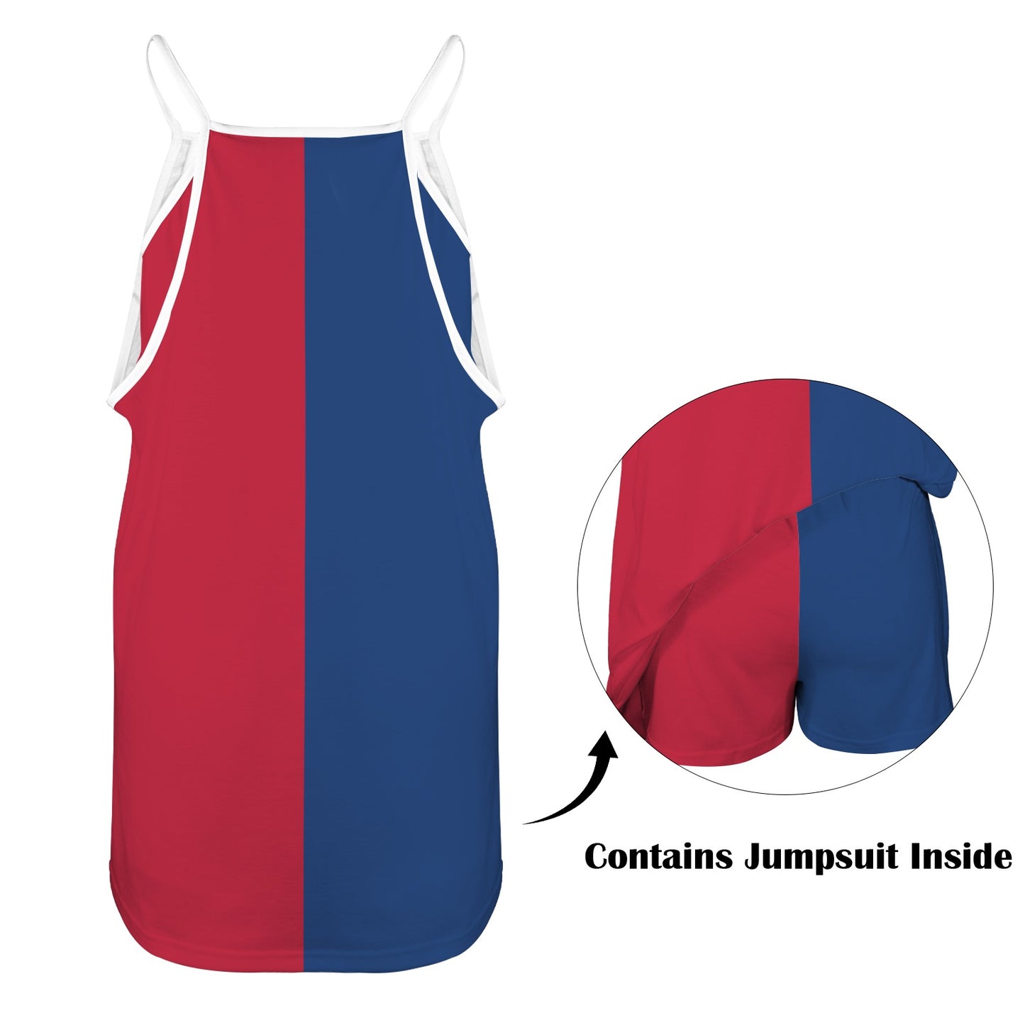 Texas Flag Inspired Women's Double-Layered Camisole Dress
