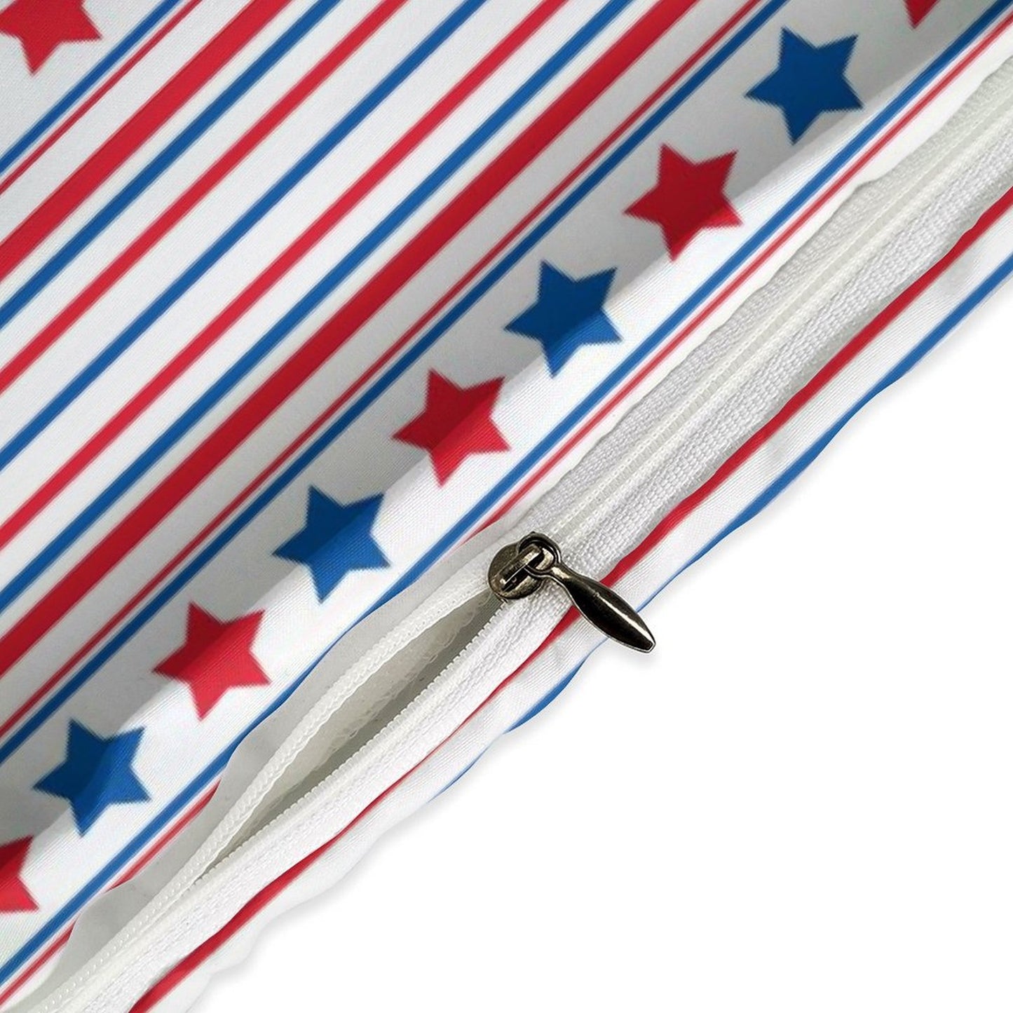 USA/American Flag Inspired Stars and Stripes Pattern 3-Piece Bedding Set (1 Duvet Cover + 2 Pillow Shams) – 102"×90"