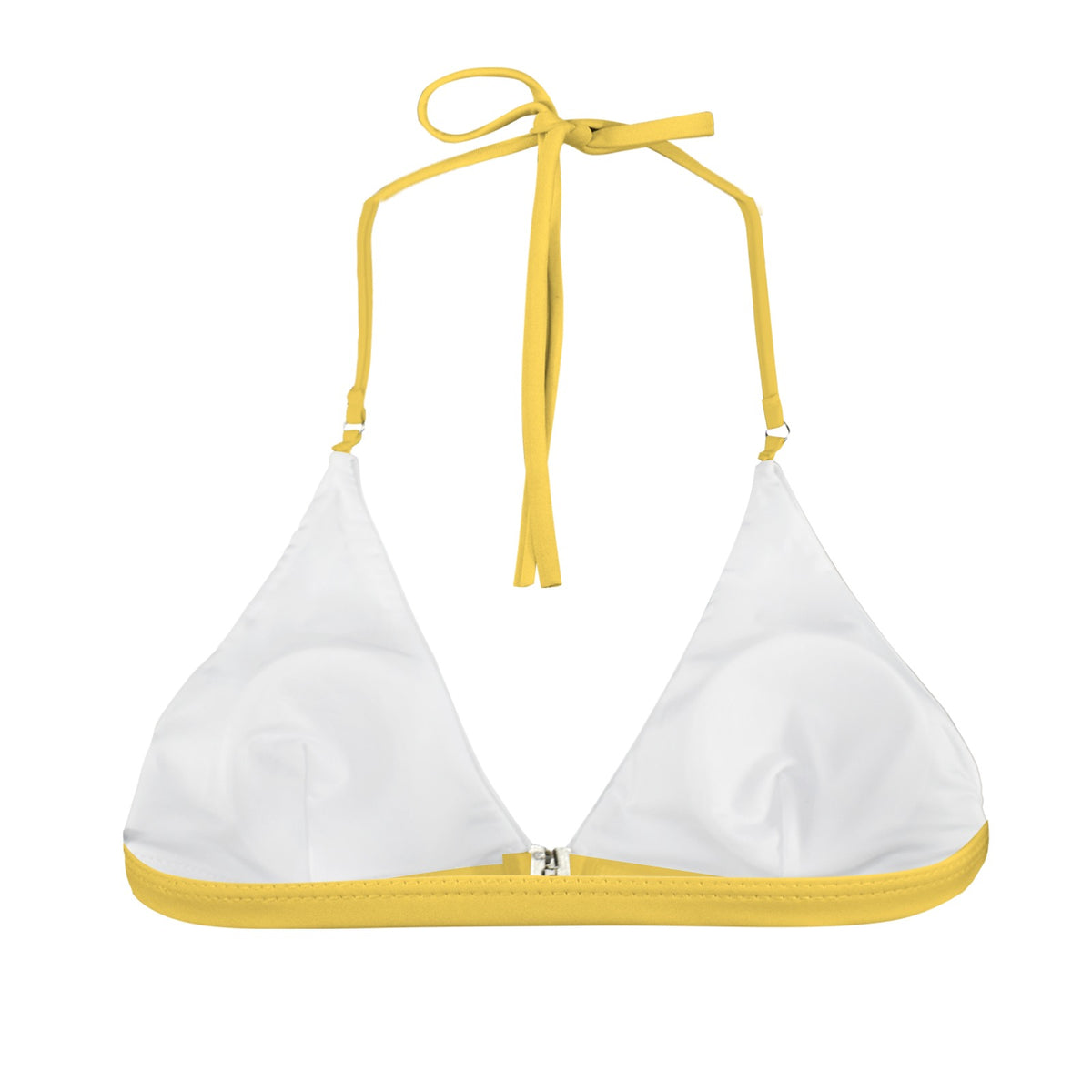 Spain Flag Inspired Front Buckle Triangle Bikini Top