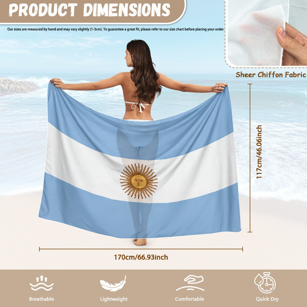 Argentina Flag Inspired Bikini Cover-Up