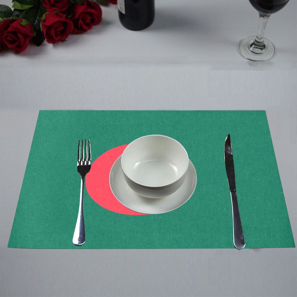 Bangladesh Flag Placemats 12" x 18" (Set of 6)