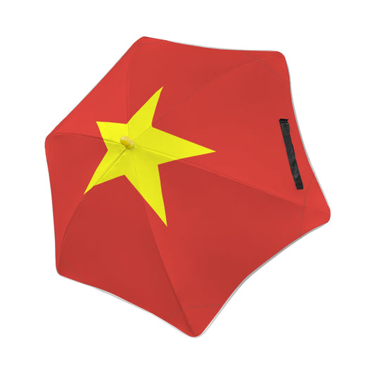Vietnam Flag Inspired Kids Safe Round Corner Umbrella