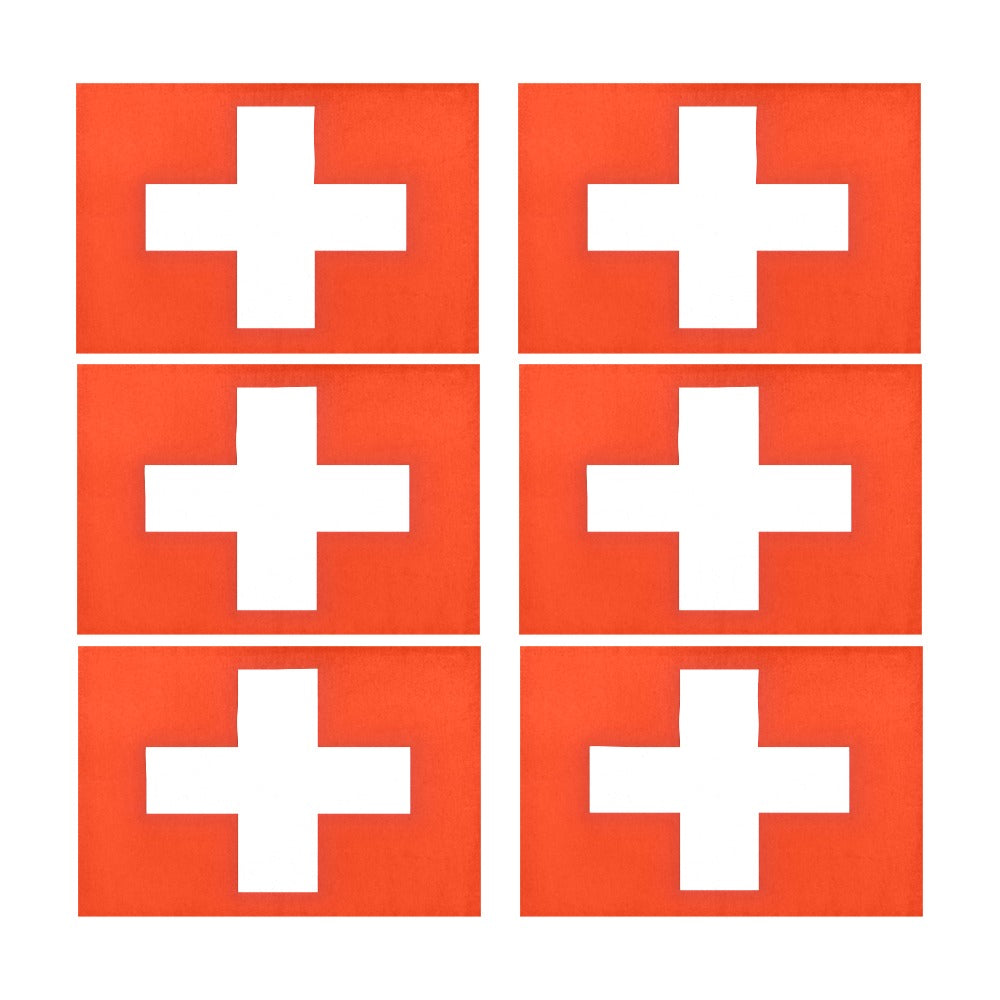 Switzerland Flag Placemats 12" x 18" (Set of 6)