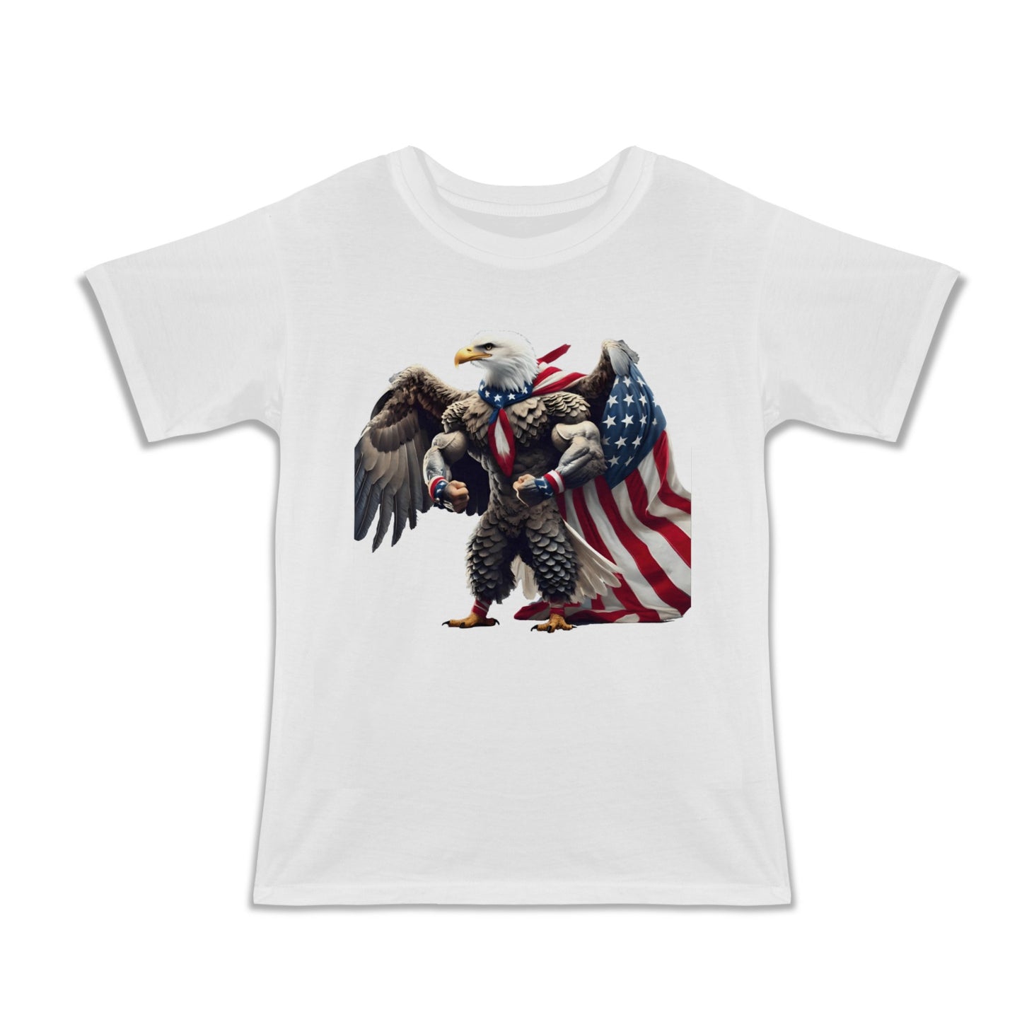 USA/American Flag Bald Eagle Cape Girls T-Shirt Made in the USA