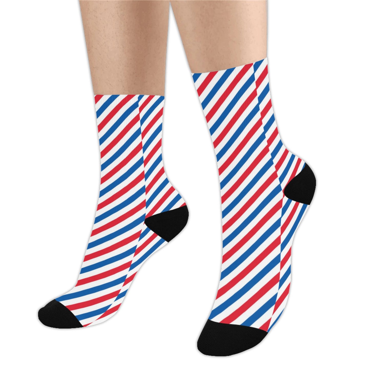 USA/American Flag Inspired Striped Pattern Crew Socks | Ships from USA