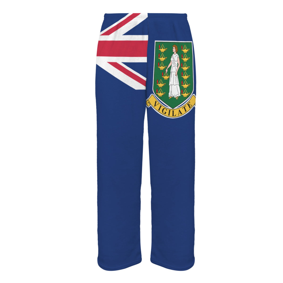 (British) Virgin Islands Flag Inspired Men's Flannel Pajama Trousers Printed in the USA
