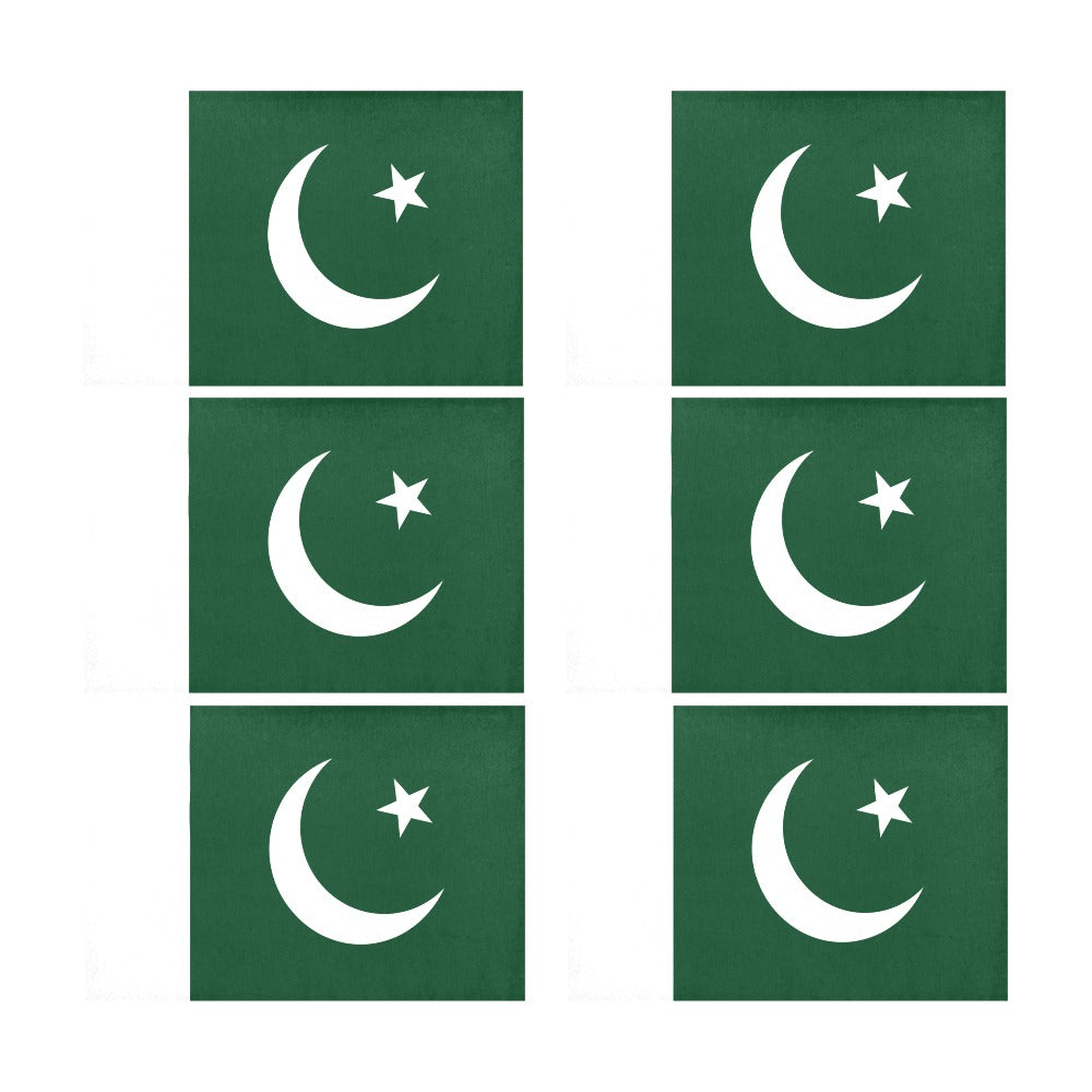 Pakistan Flag Placemats 12" x 18" (Set of 6)