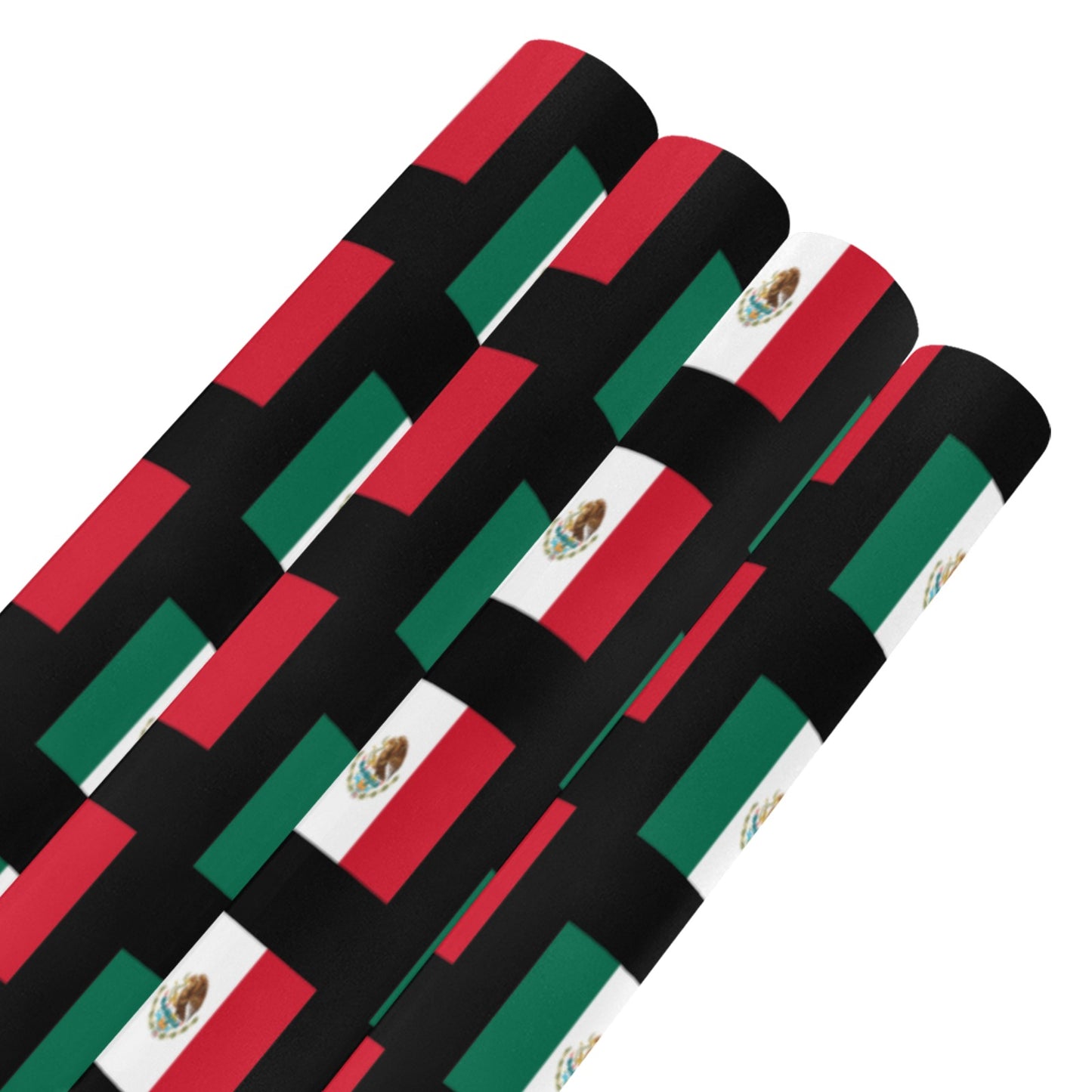 Mexico Flag Inspired Custom Gift Wrapping Paper 58"x 22.5" (4 Rolls)