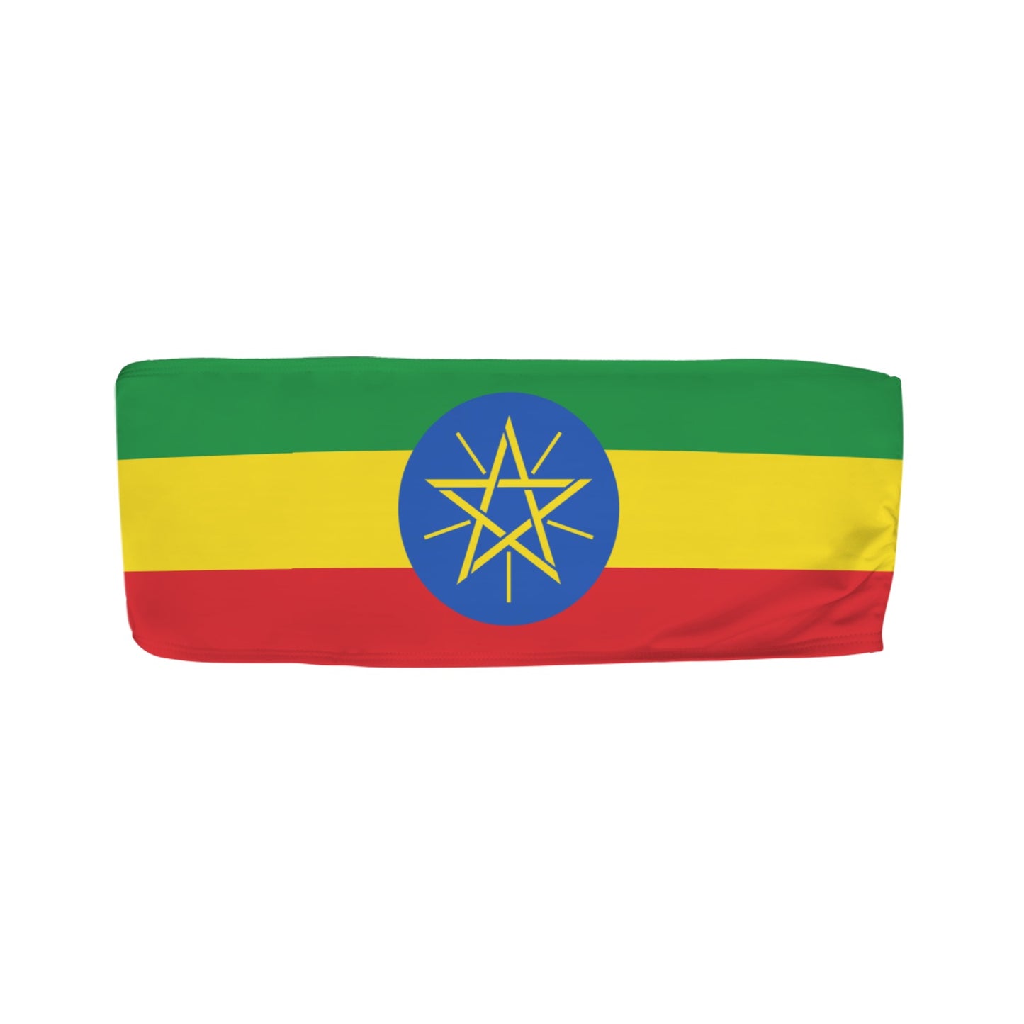 Ethiopia Flag Inspired Bandeau Tube Bikini Top