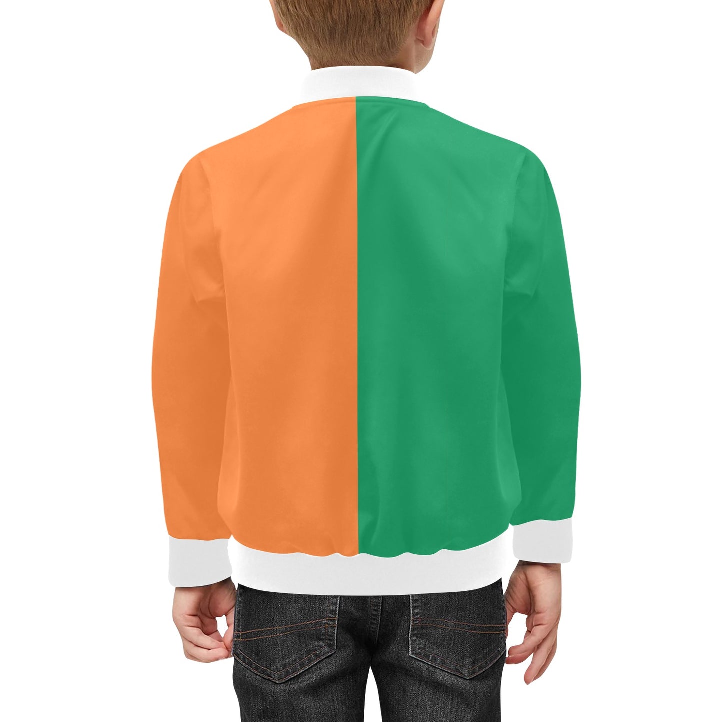 Ireland Flag Inspired Kids' Bomber Jacket with Pockets
