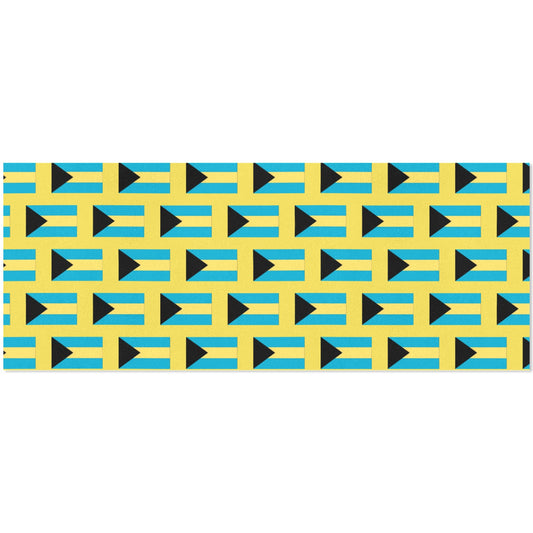 Bahamas Flag Inspired Custom Gift Wrapping Paper 58"x 22.5" (4 Rolls)