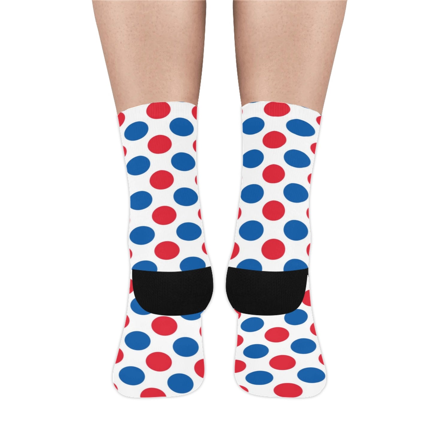 USA/American Flag Inspired Polka Dot Pattern Crew Socks | Ships from USA