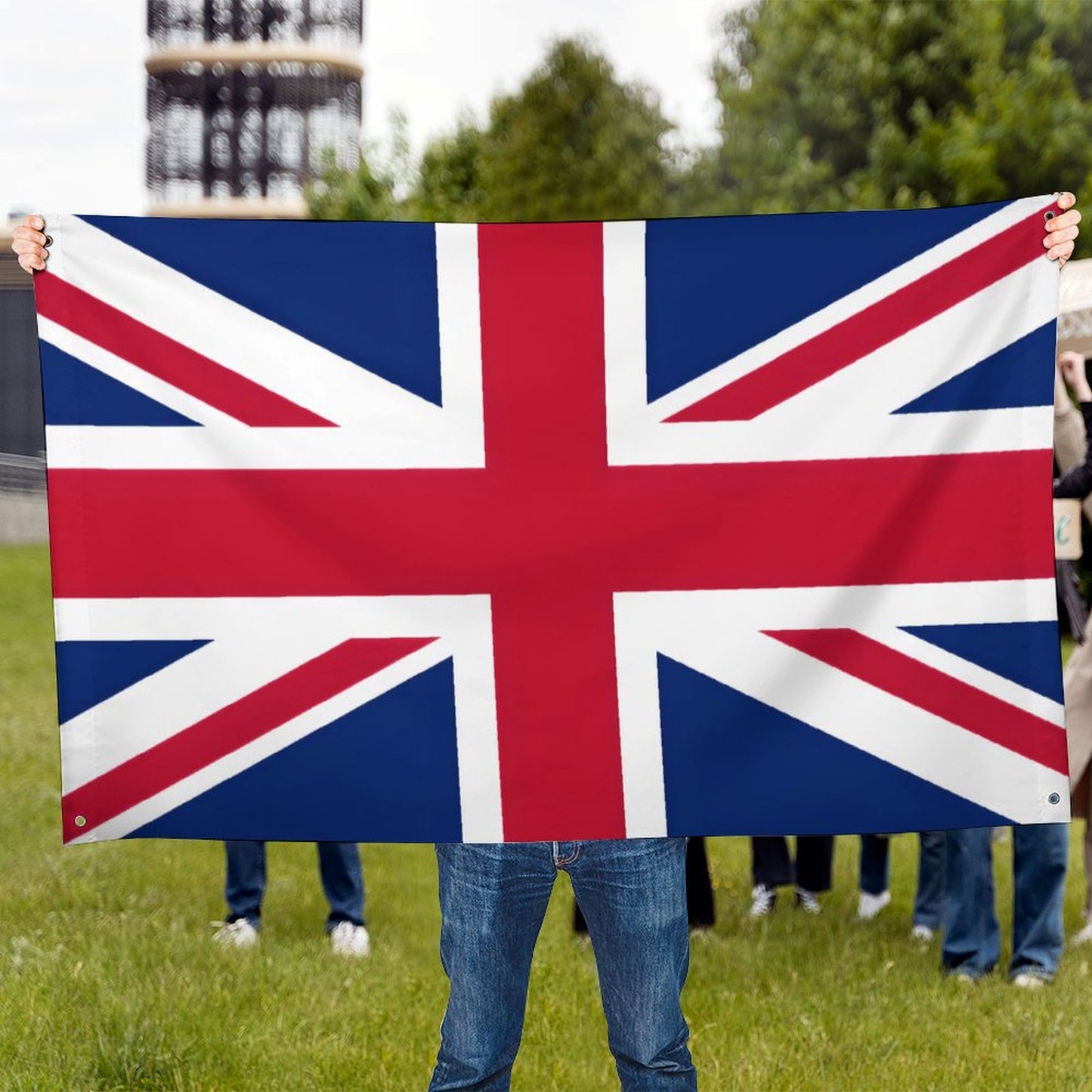 UK/Great Britain Flag Inspired Wall Mount Flag with Four Grommets (35x59 in)