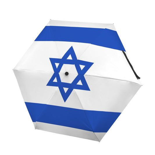 Israel Flag Inspired Mini Compact Umbrella