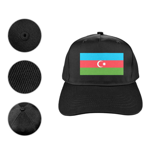 Azerbaijan Flag Inspired Baseball Cap | Printed in the  USA