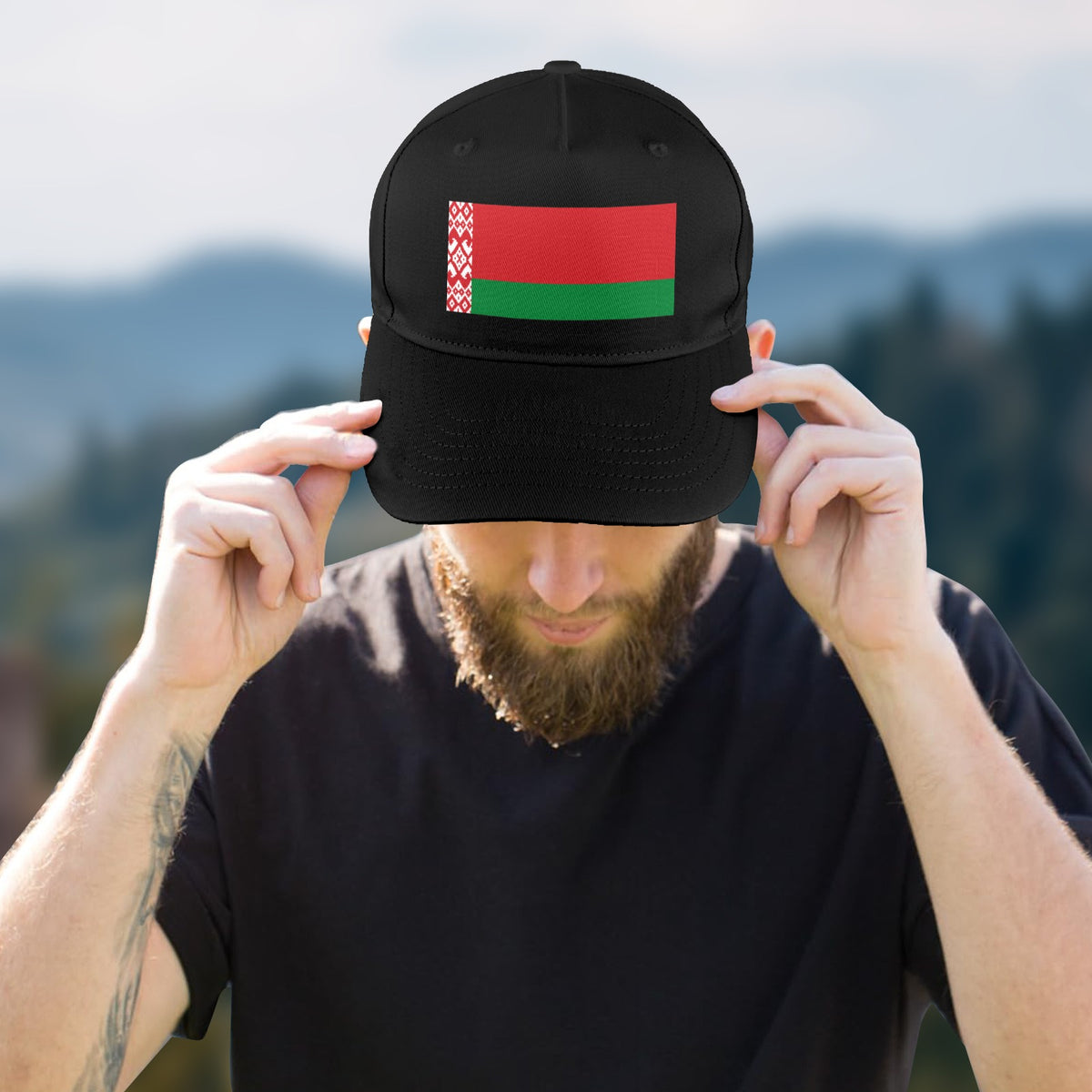 Belarus Flag Inspired Baseball Cap | Printed in the  USA