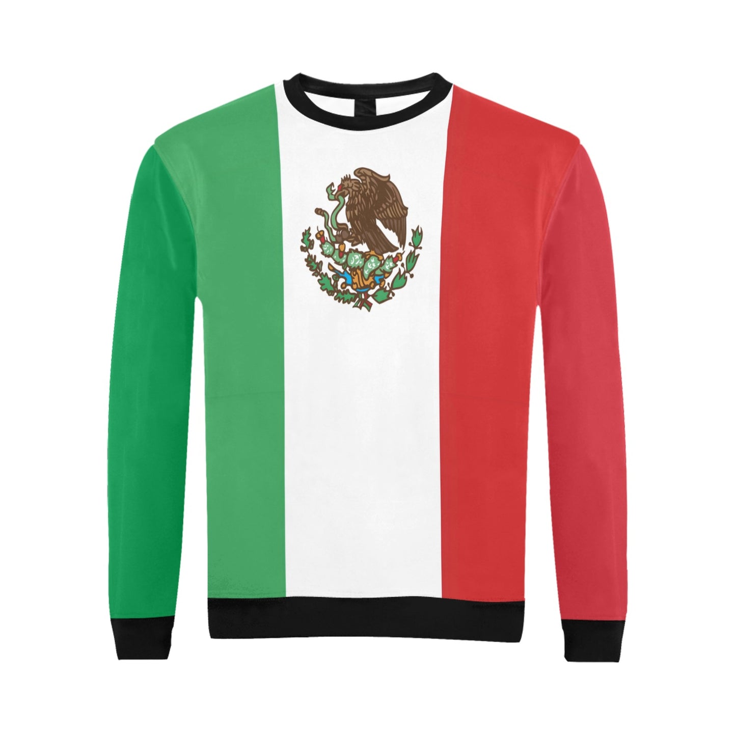 Mexico Flag Inspired Men’s Fuzzy Sweatshirt Made in USA