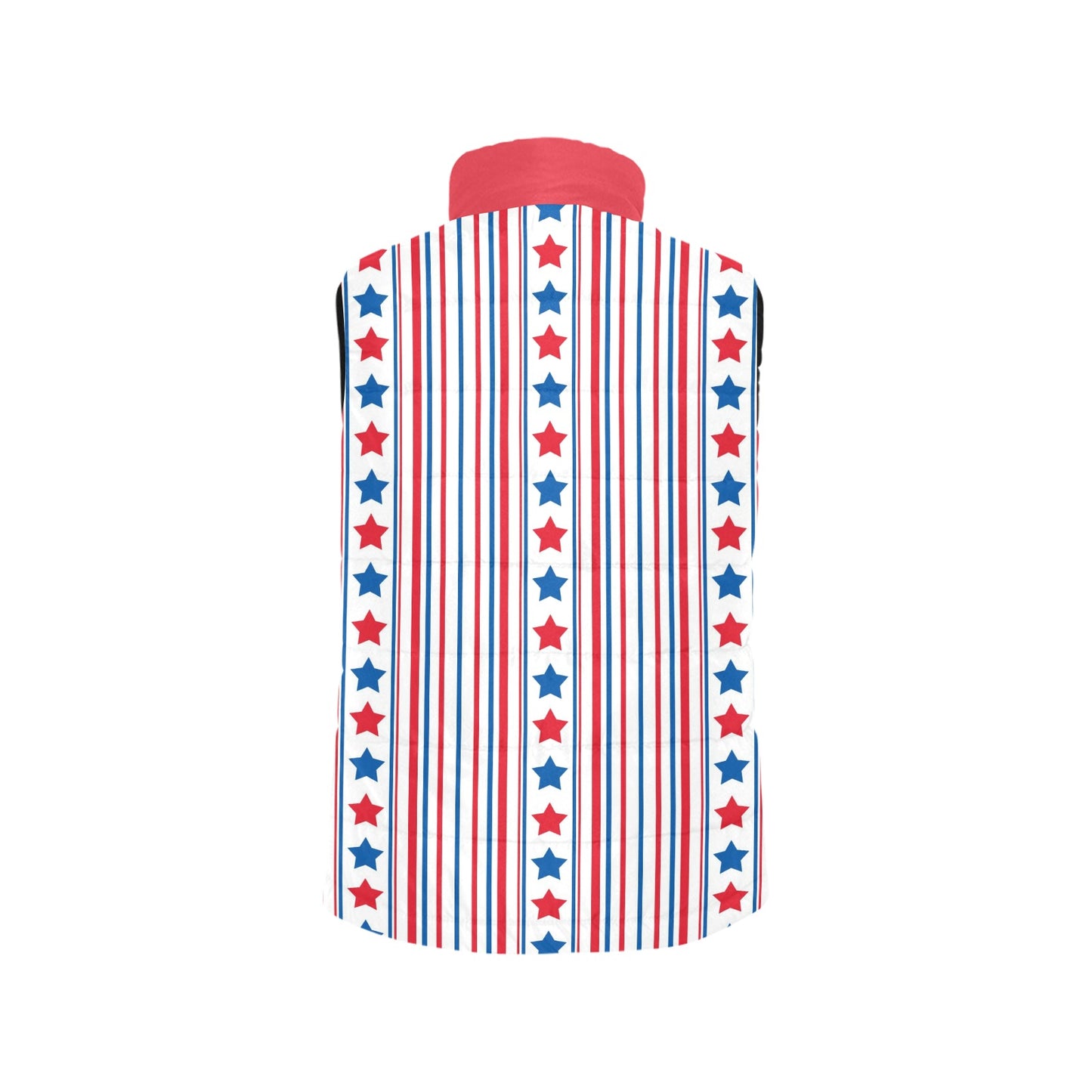USA/American Flag Inspired Stars & Stripes Pattern Women's Padded Vest
