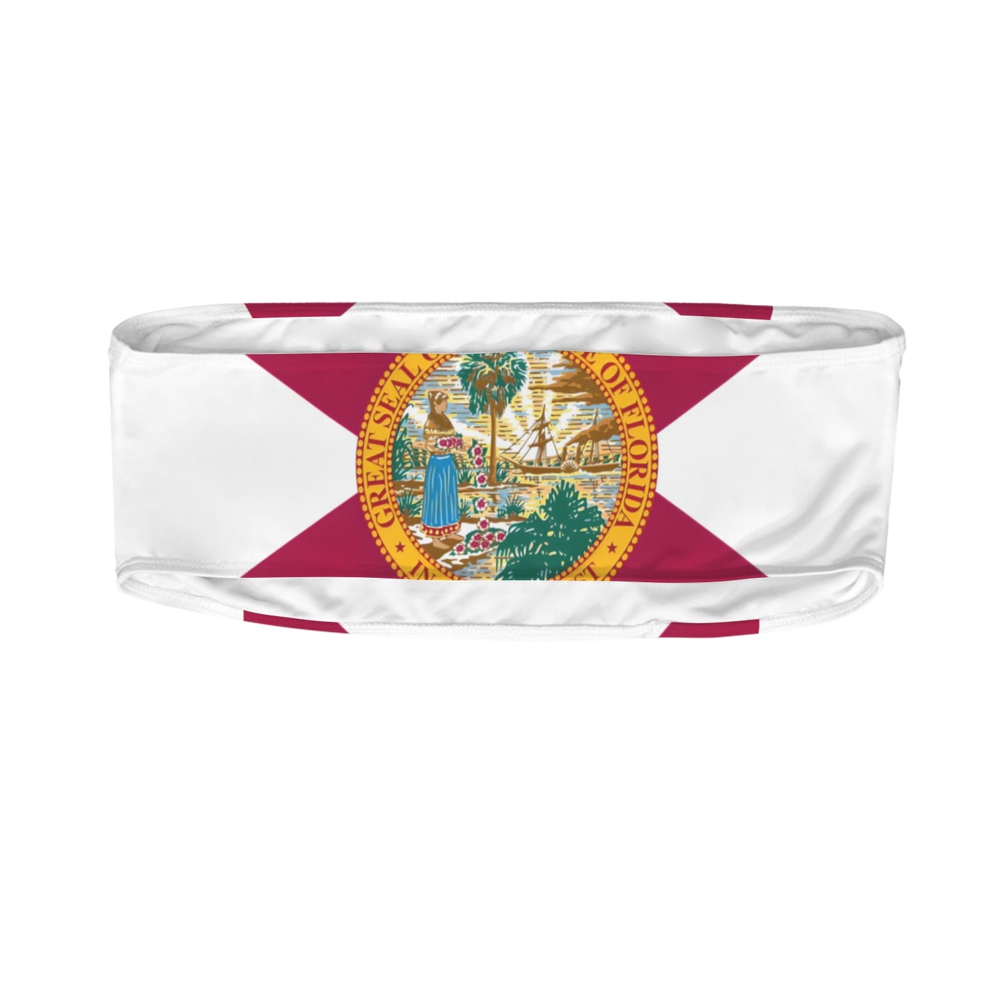Florida Flag Inspired Bandeau Tube Bikini Top