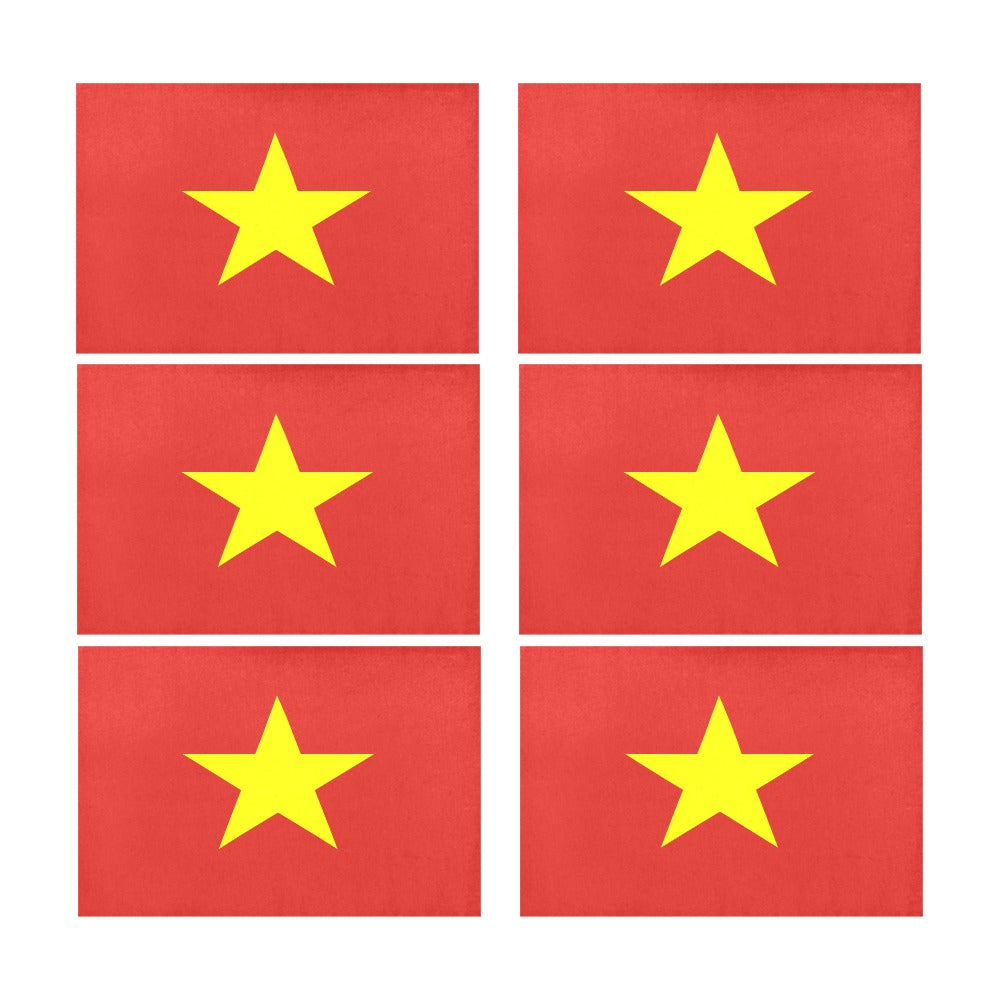 Vietnam Flag Placemats 12" x 18" (Set of 6)