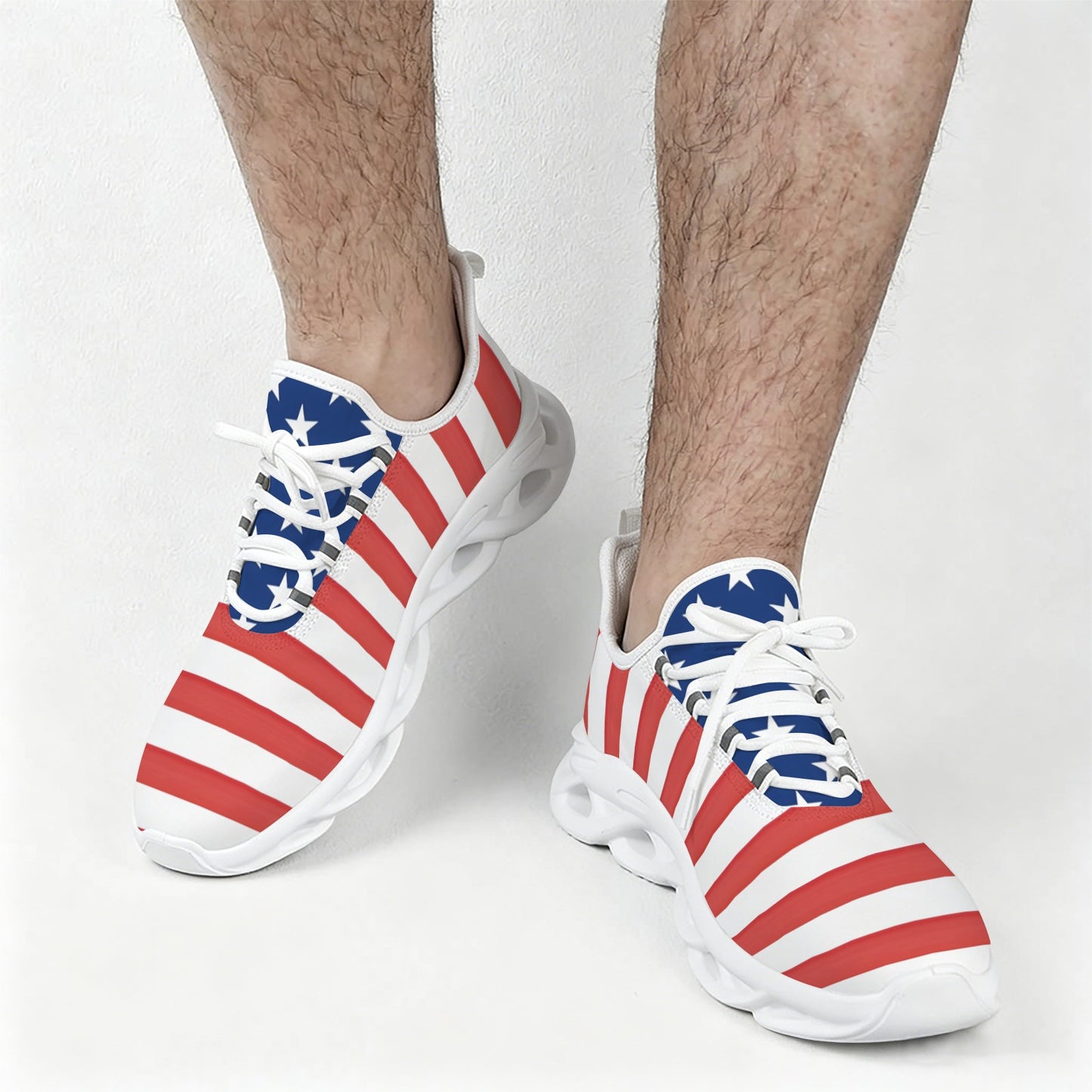 USA/American Flag Inspired Style-2 Men's Twisted Sole Sneakers