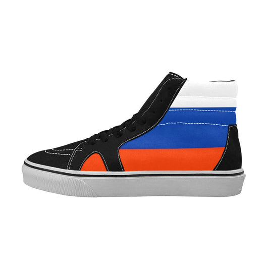 Russia Flag Inspired Men's High Top Canvas Shoes
