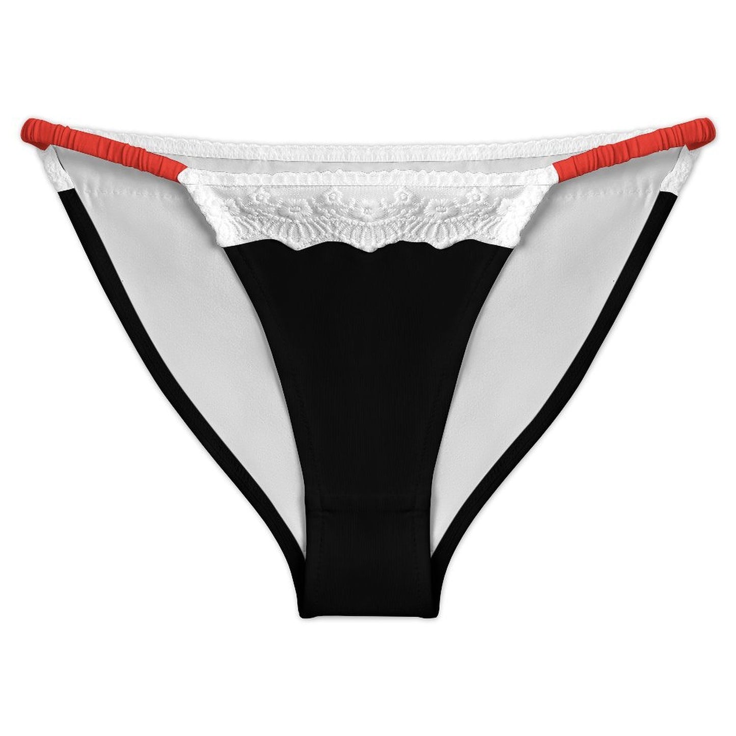 Thin Red Line Flag Inspired Style-2 Lace Trim Underwear