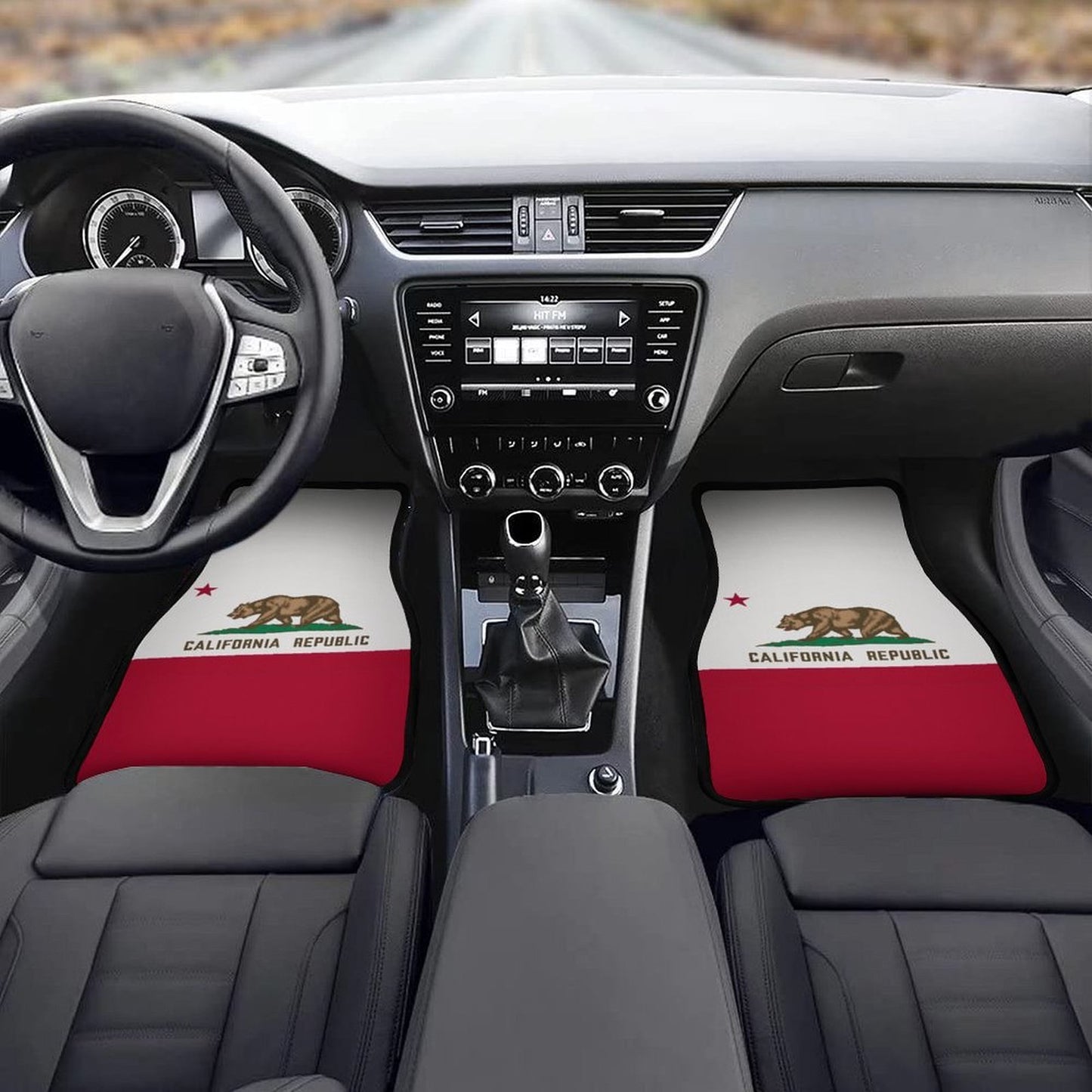 California Flag Inspired Car Floor Mats(4pcs)