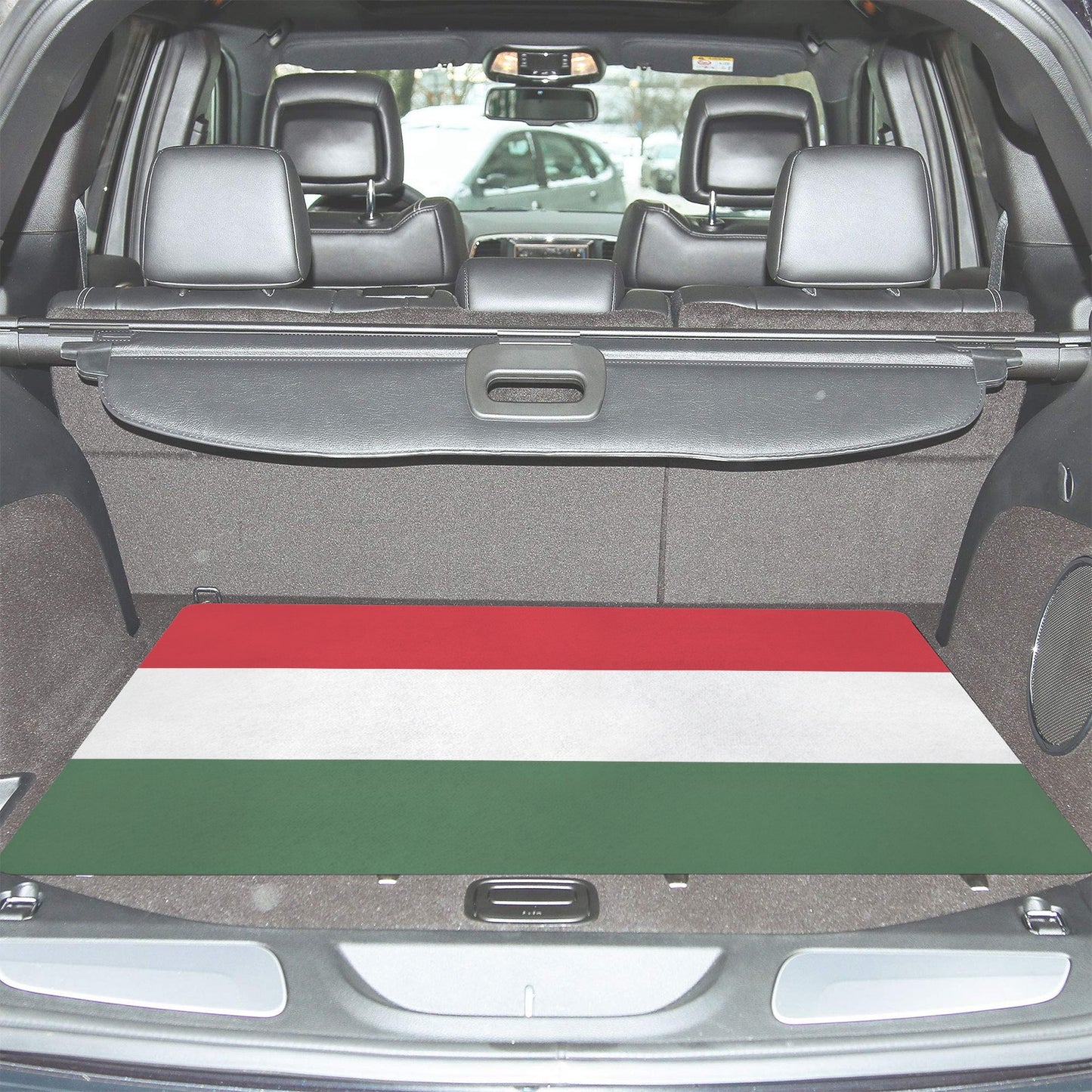 Hungary Flag Inspired Car Trunk Mat 100 × 75 cm / 39.4 × 30 in Printed in the USA