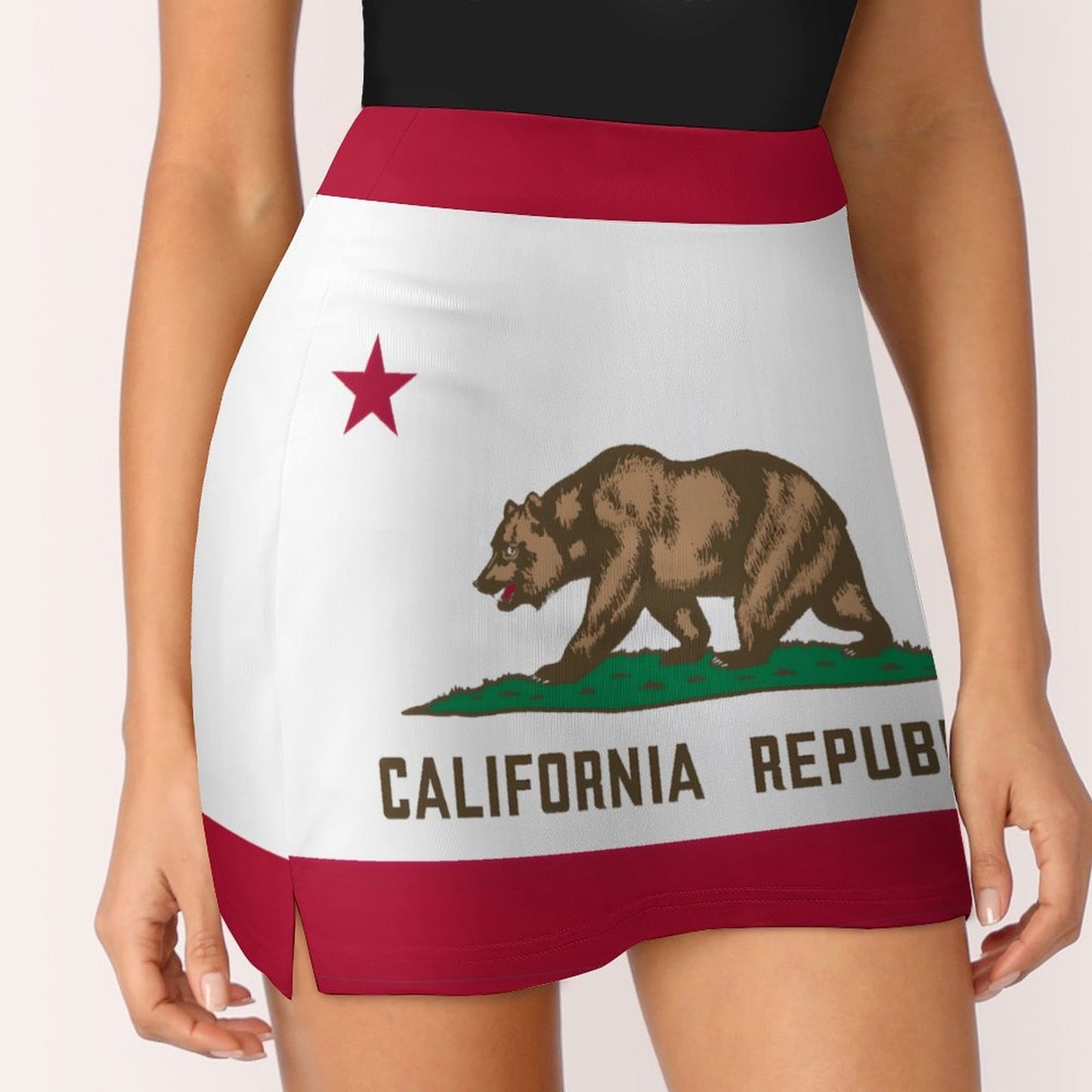 California Flag Inspired Women’s Skort with Pocket