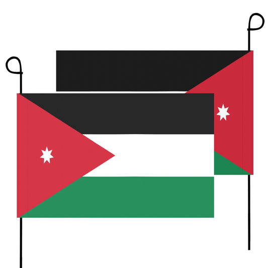 Luv My Flag garden flags featuring Jordanian flag design.