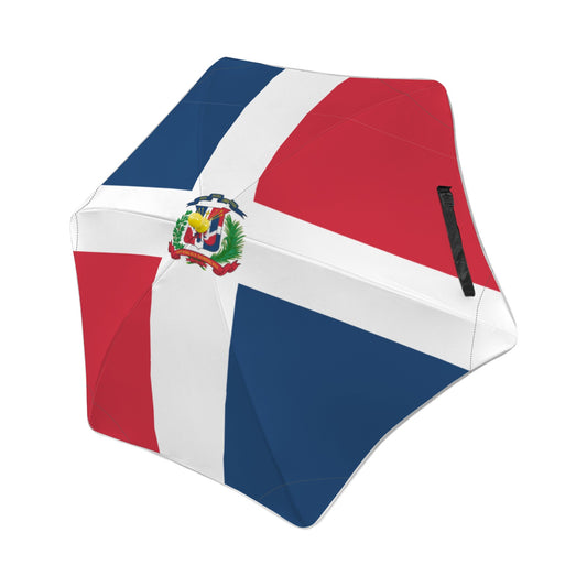 Dominican Republic Flag Inspired Kids Safe Round Corner Umbrella