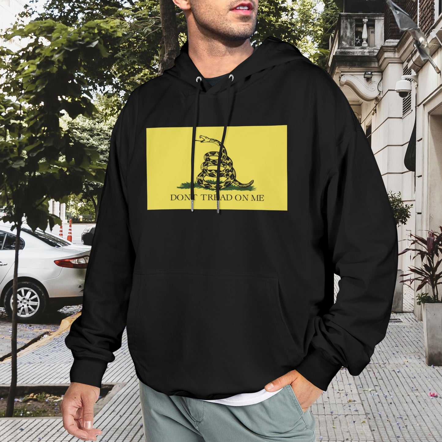 Gadsden Flag Inspired Men's Hoodie (Made in the USA)