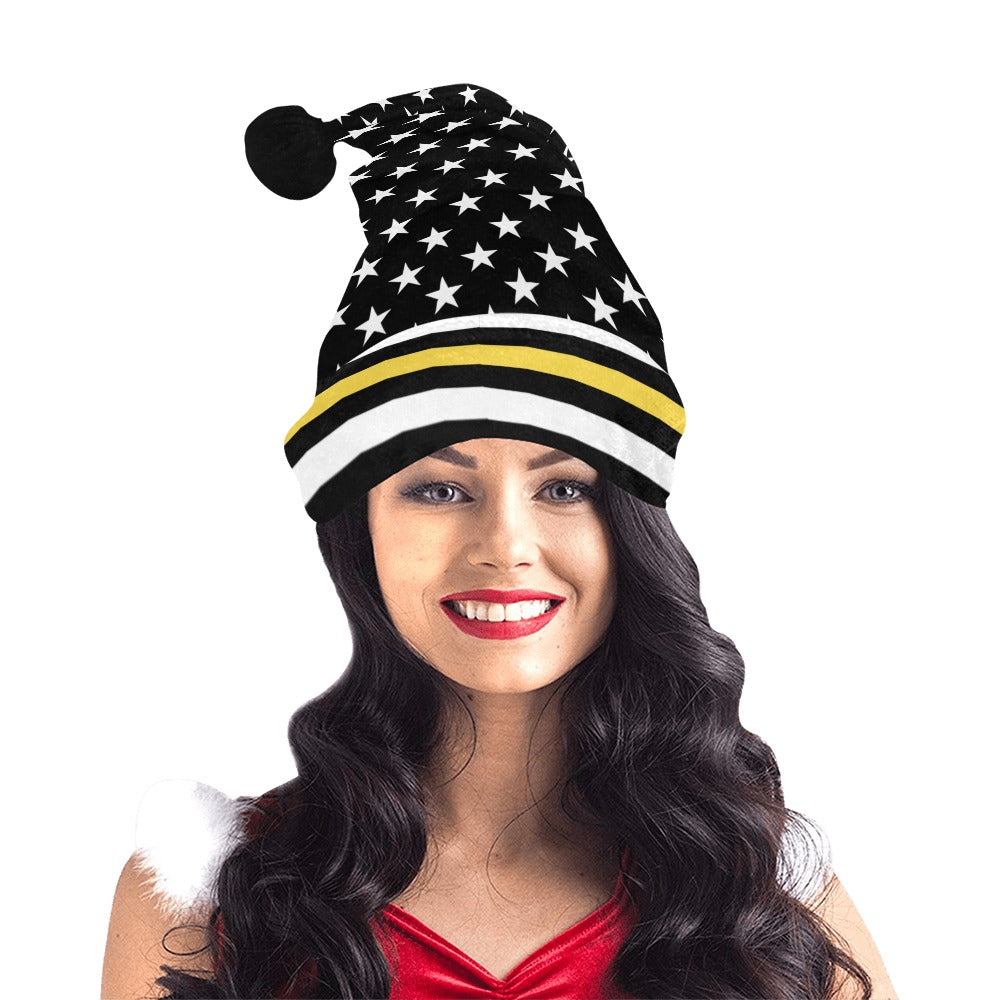 Thin Gold Line Flag Christmas Santa Hat