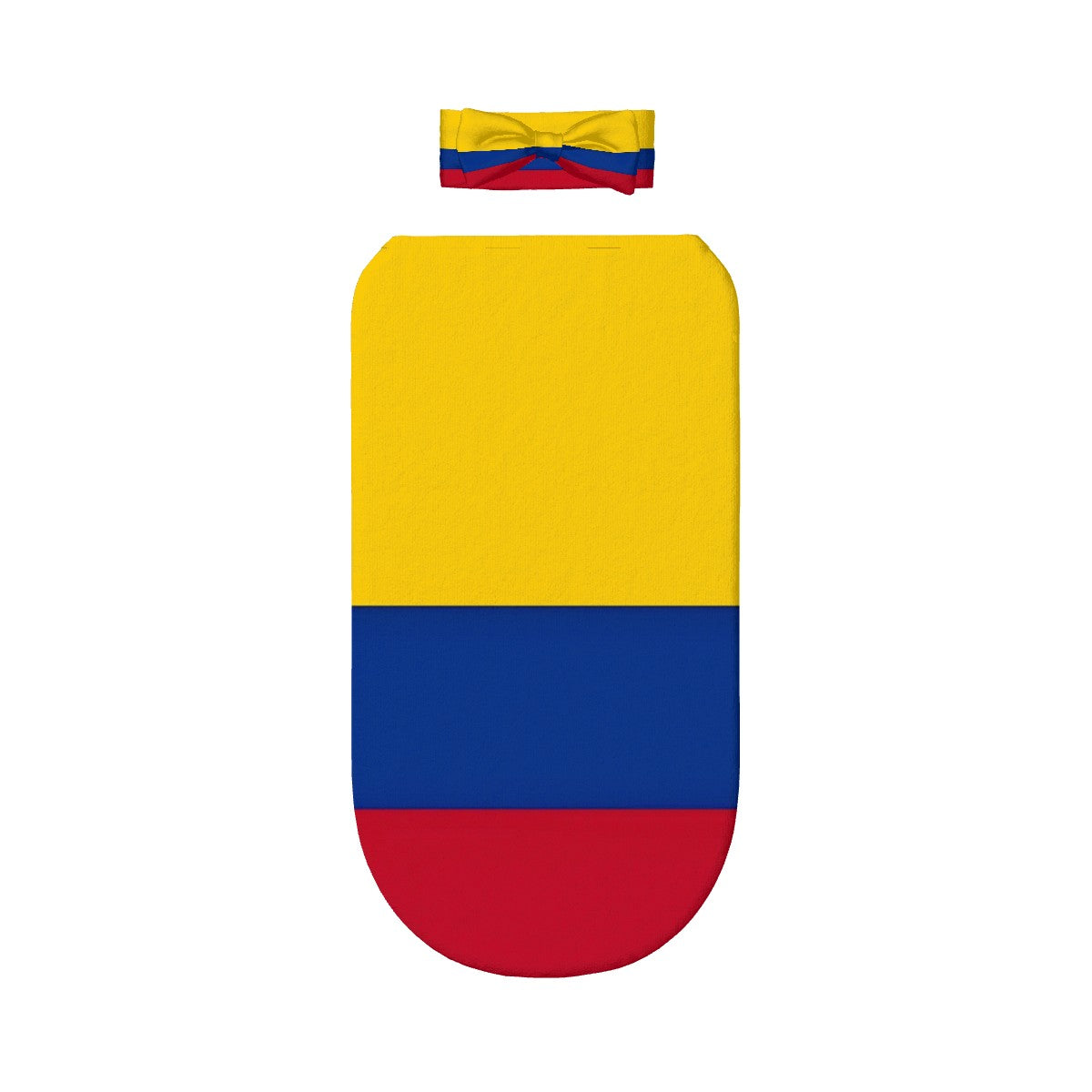 Colombia Flag Inspired Baby Swaddle Sack with Baby Headband