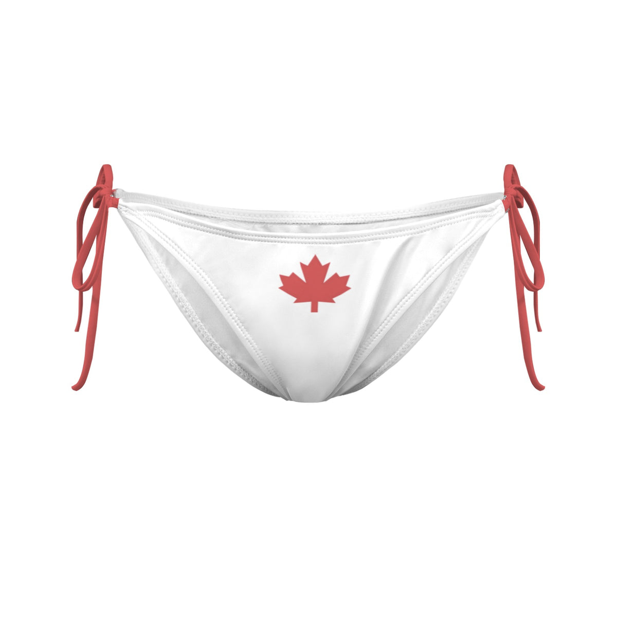 Canada Flag Inspired Side-Tie Bikini Bottom