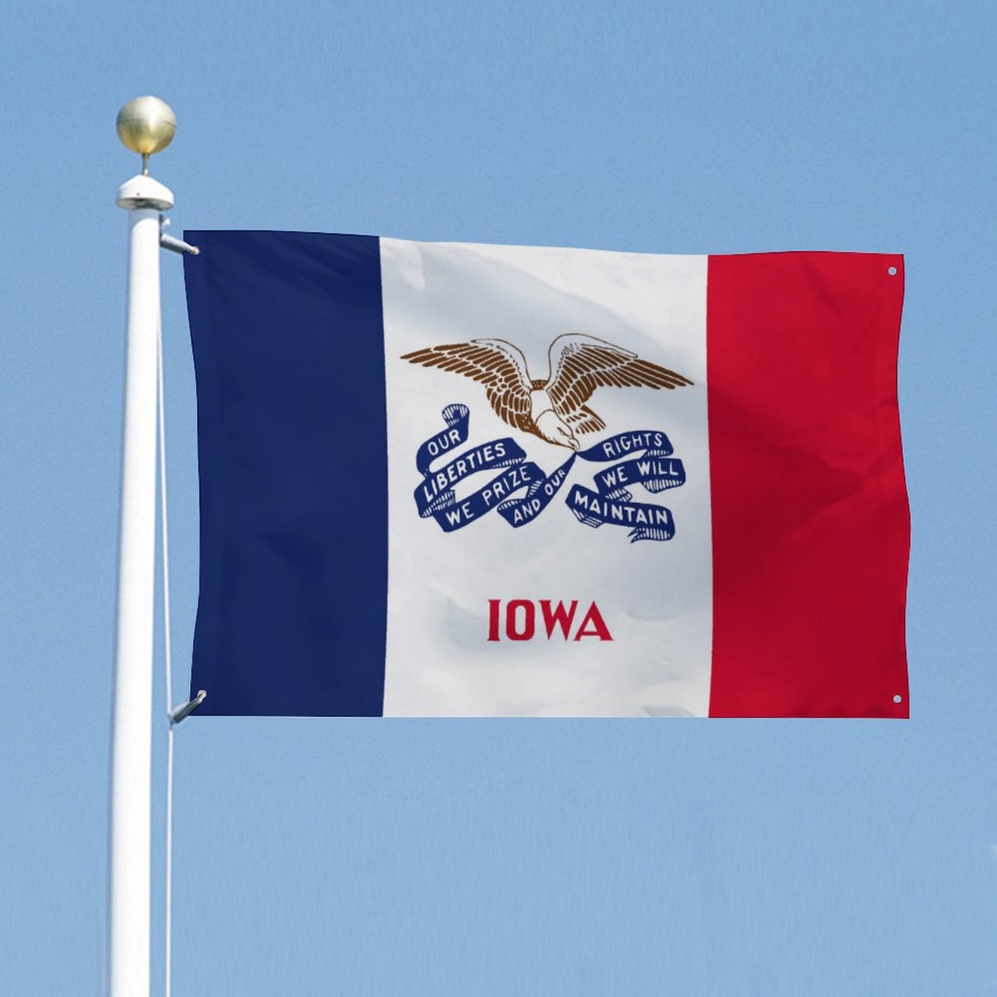 Iowa Flag Inspired Wall Mount Flag with Four Grommets (35x59 in)
