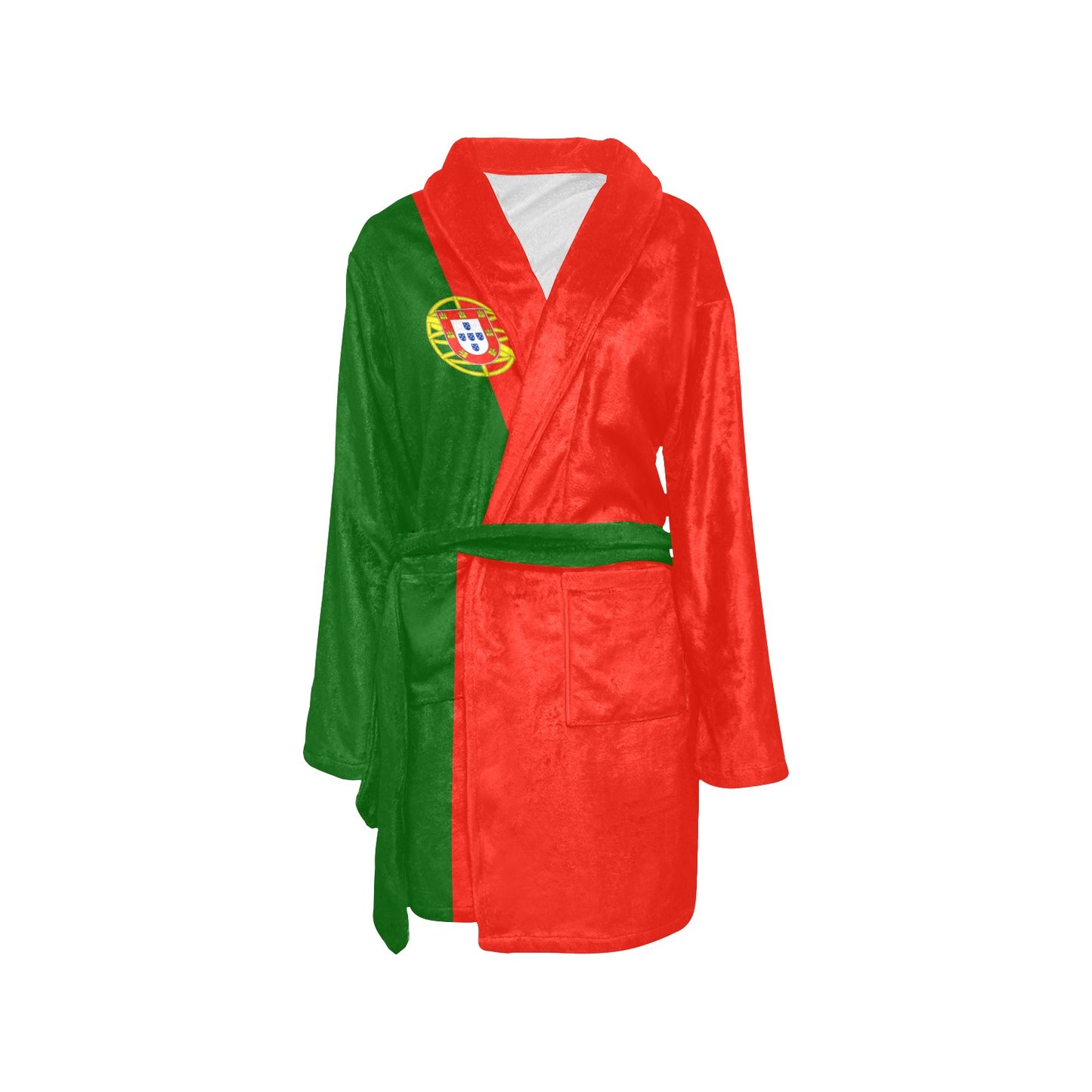 Portugal Flag Inspired Women's Fleece Robe