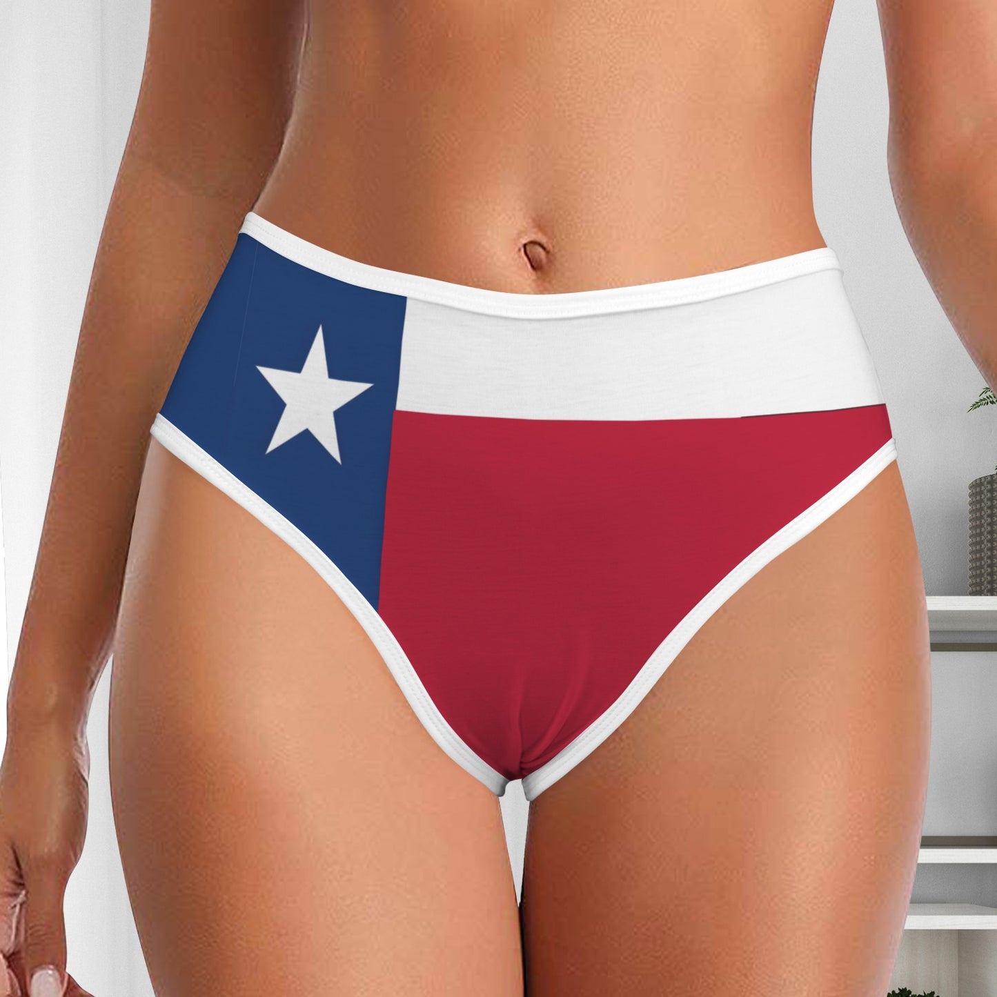 Texas Flag Inspired Women's High Waisted Brief