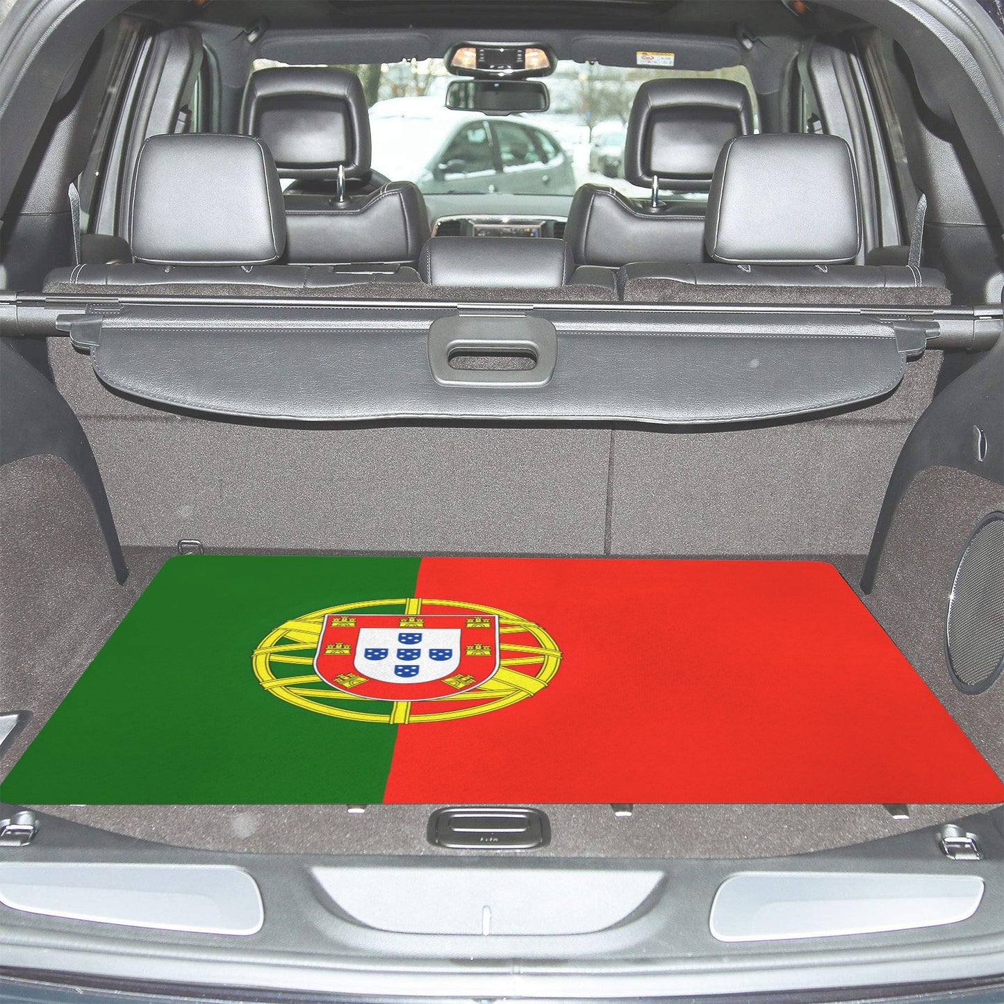 Portugal Flag Inspired Car Trunk Mat 100 × 75 cm / 39.4 × 30 in Printed in the USA