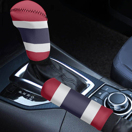 Thailand Flag Inspired Gear Lever Cover+Hand Brake Cover