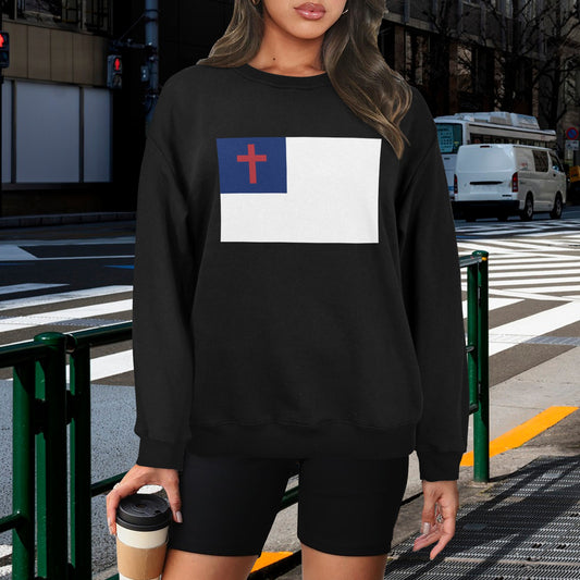 Christian Flag Unisex Fleece Sweatshirt (Made in the USA)