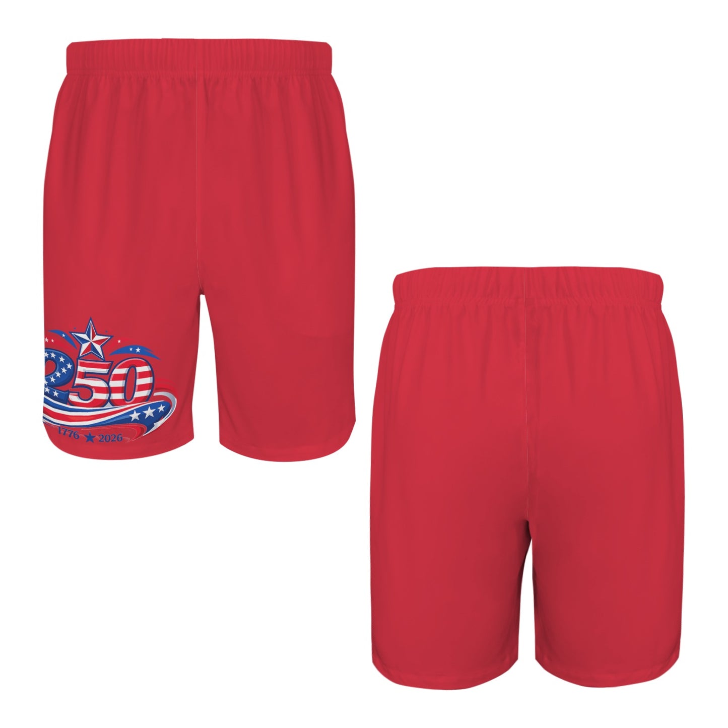 250 YEAR ANNIVERSARY USA/American Flag Inspired Men’s Draw String Pocket Beach Shorts Printed in the USA style-2