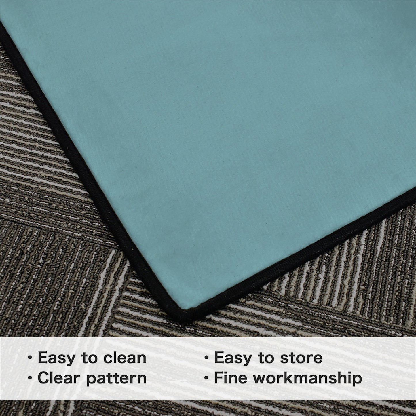 Delaware Flag Inspired 84x60 Inch Area Rug with Black Binding (Made in the USA)